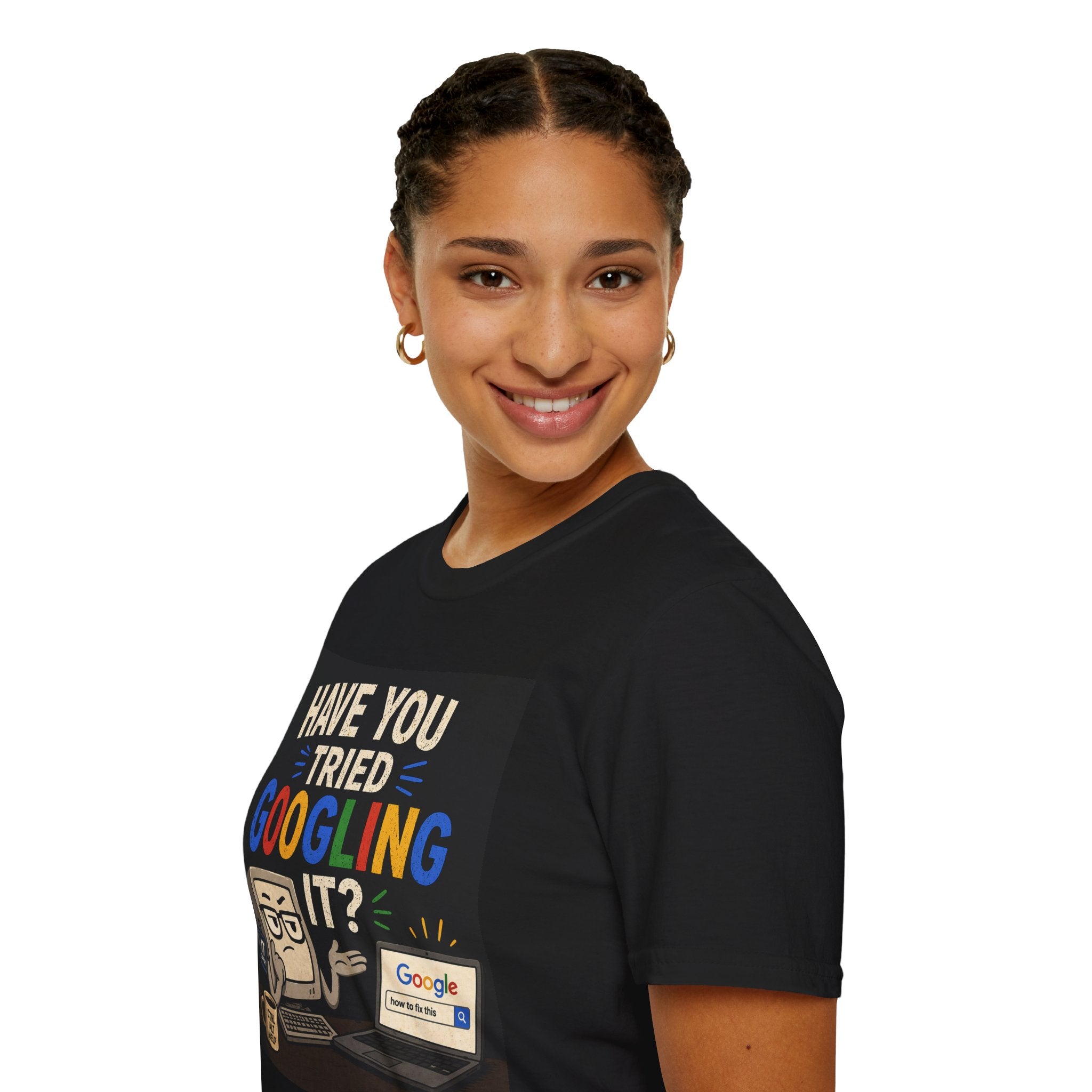"Have You Tried Googling It?" Tech Humor Graphic T-Shirt — Funny IT Geek Tee