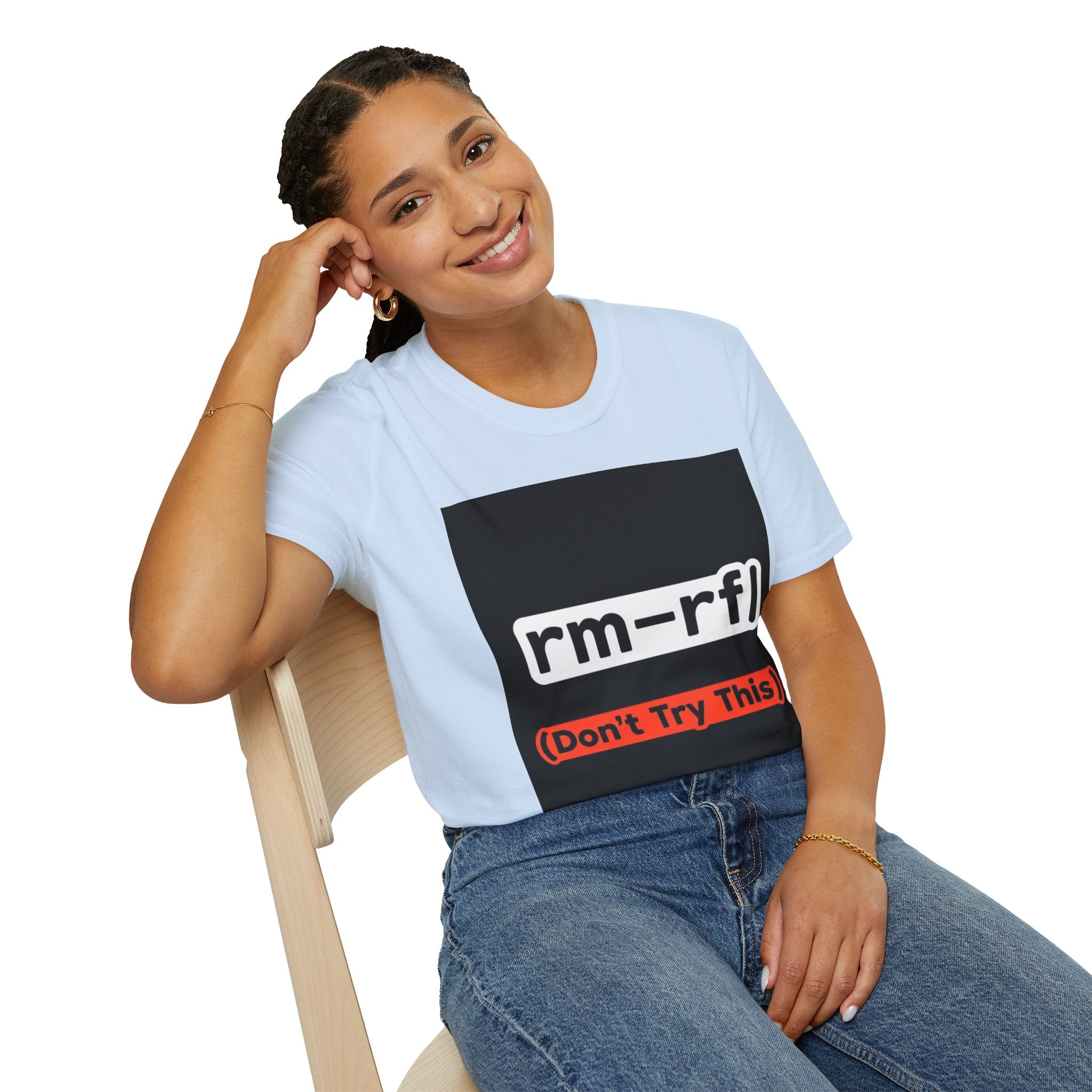 "rm -rf/ (Don't Try This)" Funny IT T-Shirt Hacker Tech Humor Command Tee