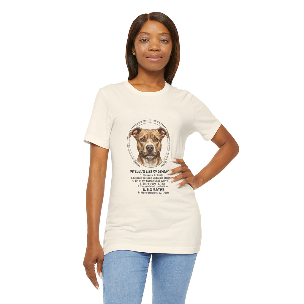 Pitbull Mom List of Demands T-Shirt | Dog Mom, Rescue Pride Tee