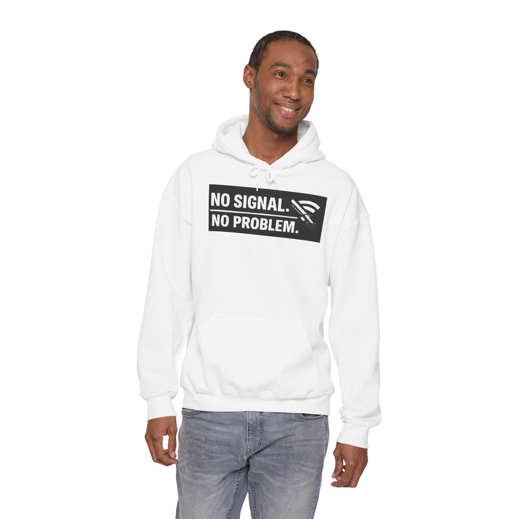 "No Signal, No Problem" IT Humor Unisex Heavy Blend™ Hoodie