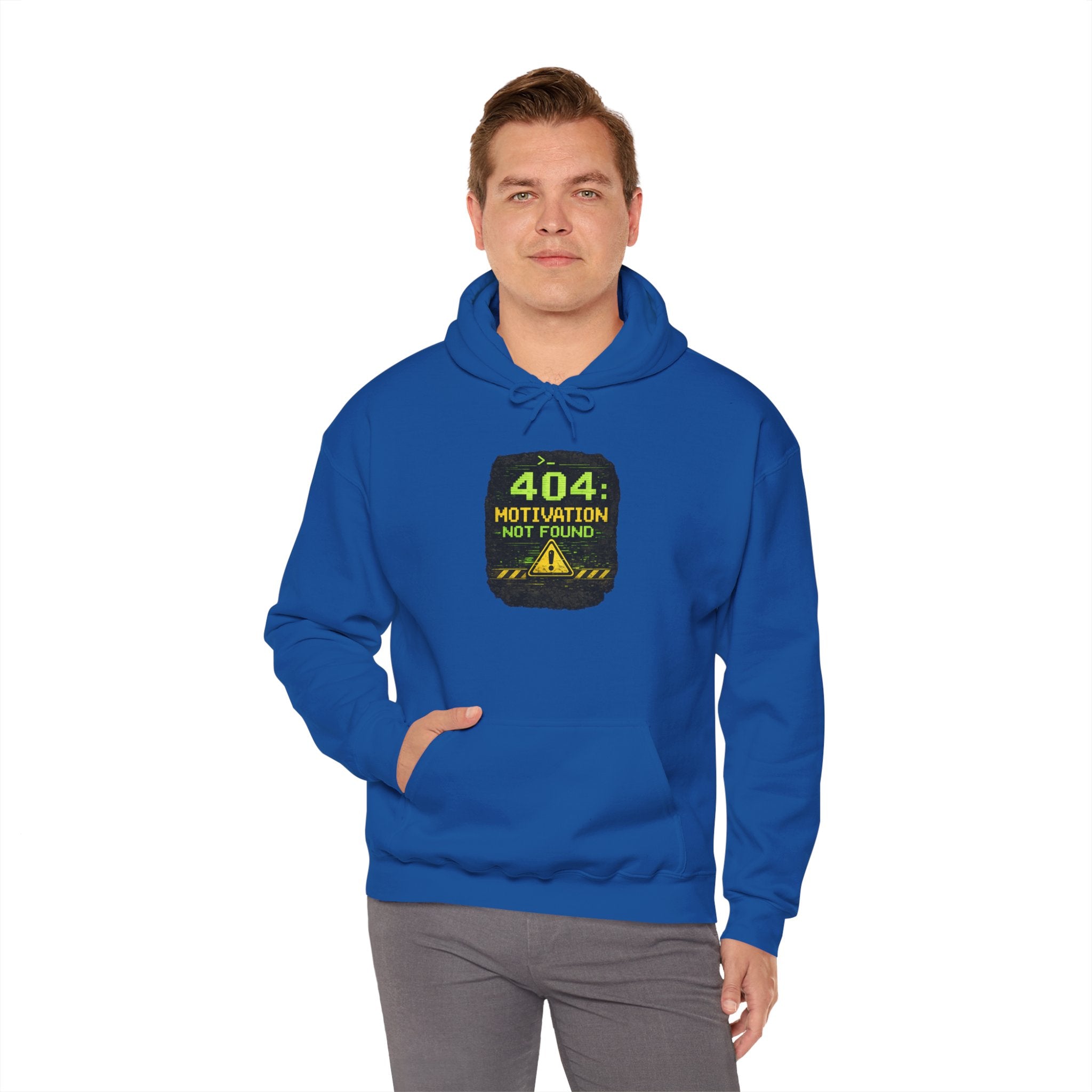 "Error 404 Motivation Not Found" IT Humor Unisex Heavy Blend™ Hoodie