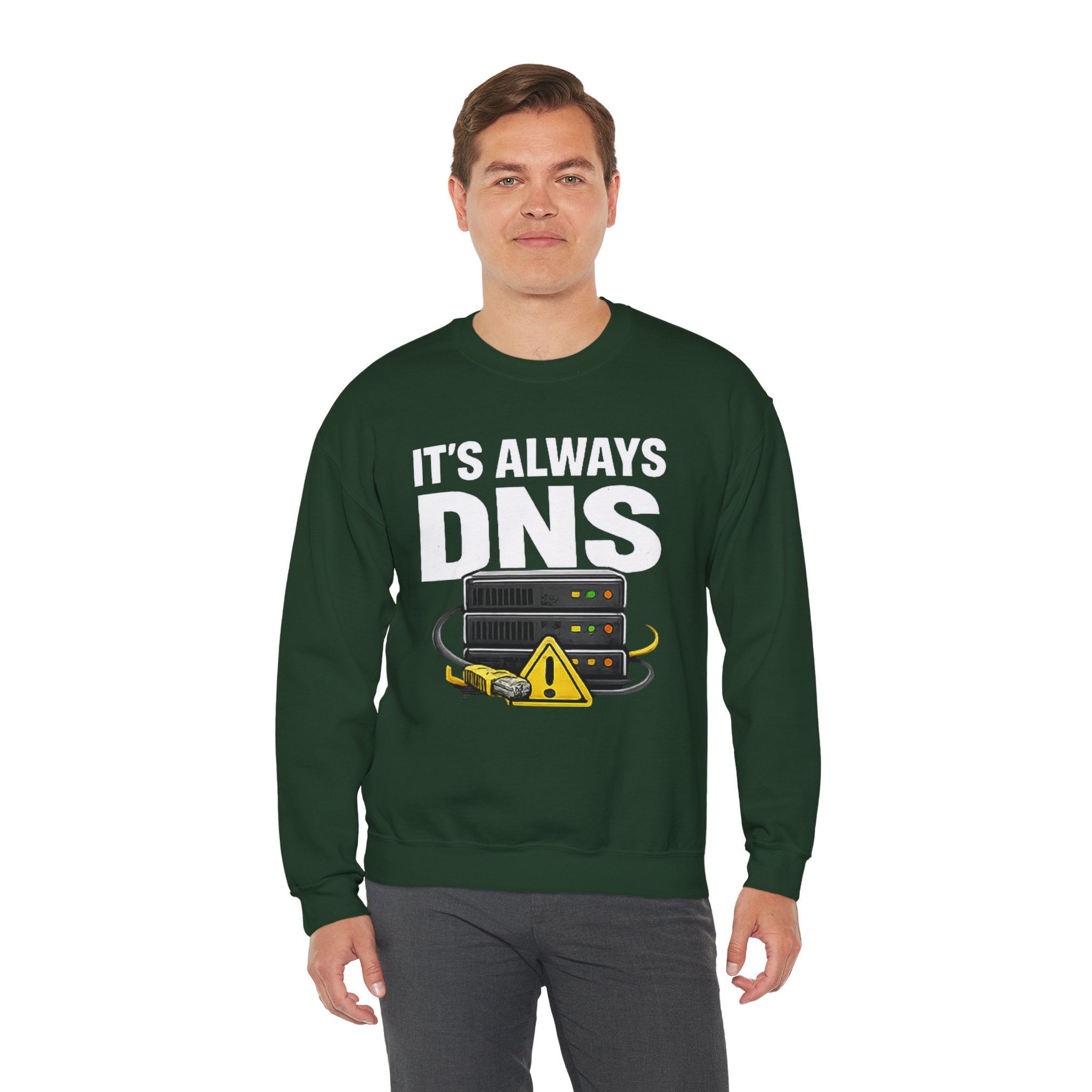 "Its Always DNS" Unisex Heavy Blend™ Crewneck Sweatshirt