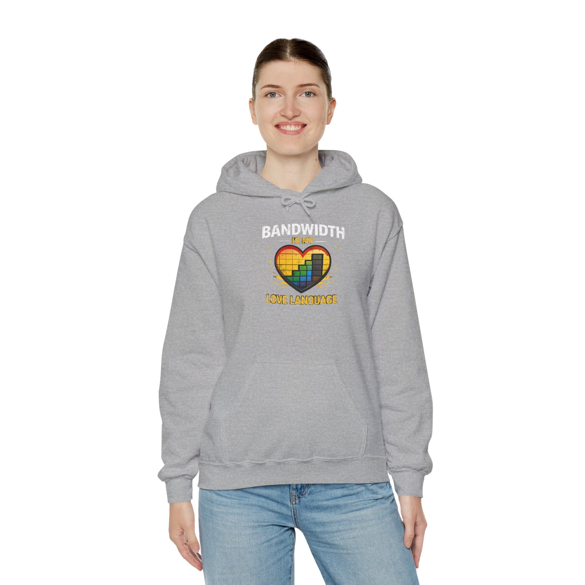 "Bandwidth is my Love Language" Tech Humor Unisex Heavy Blend™ Hoodie