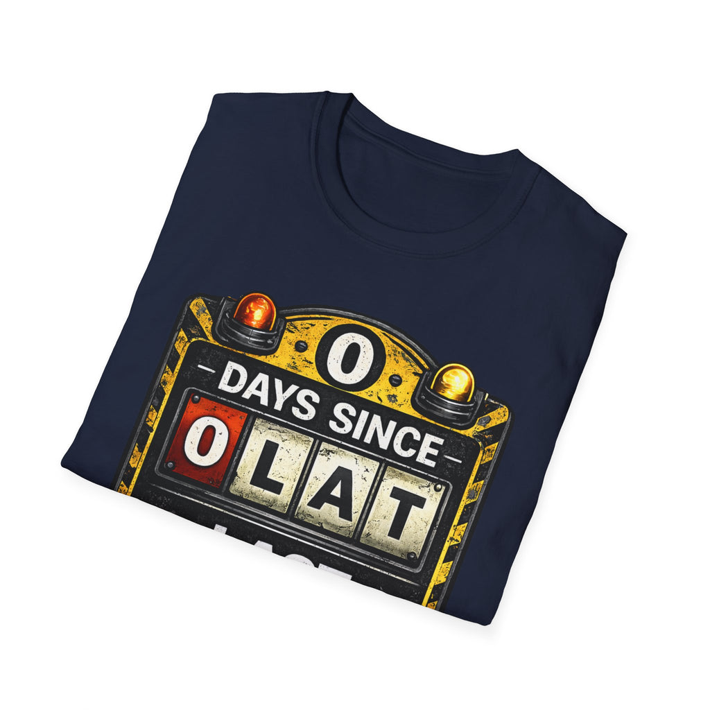 "0 Days Since Last IT Incident" Funny IT Tech Humor T-Shirt