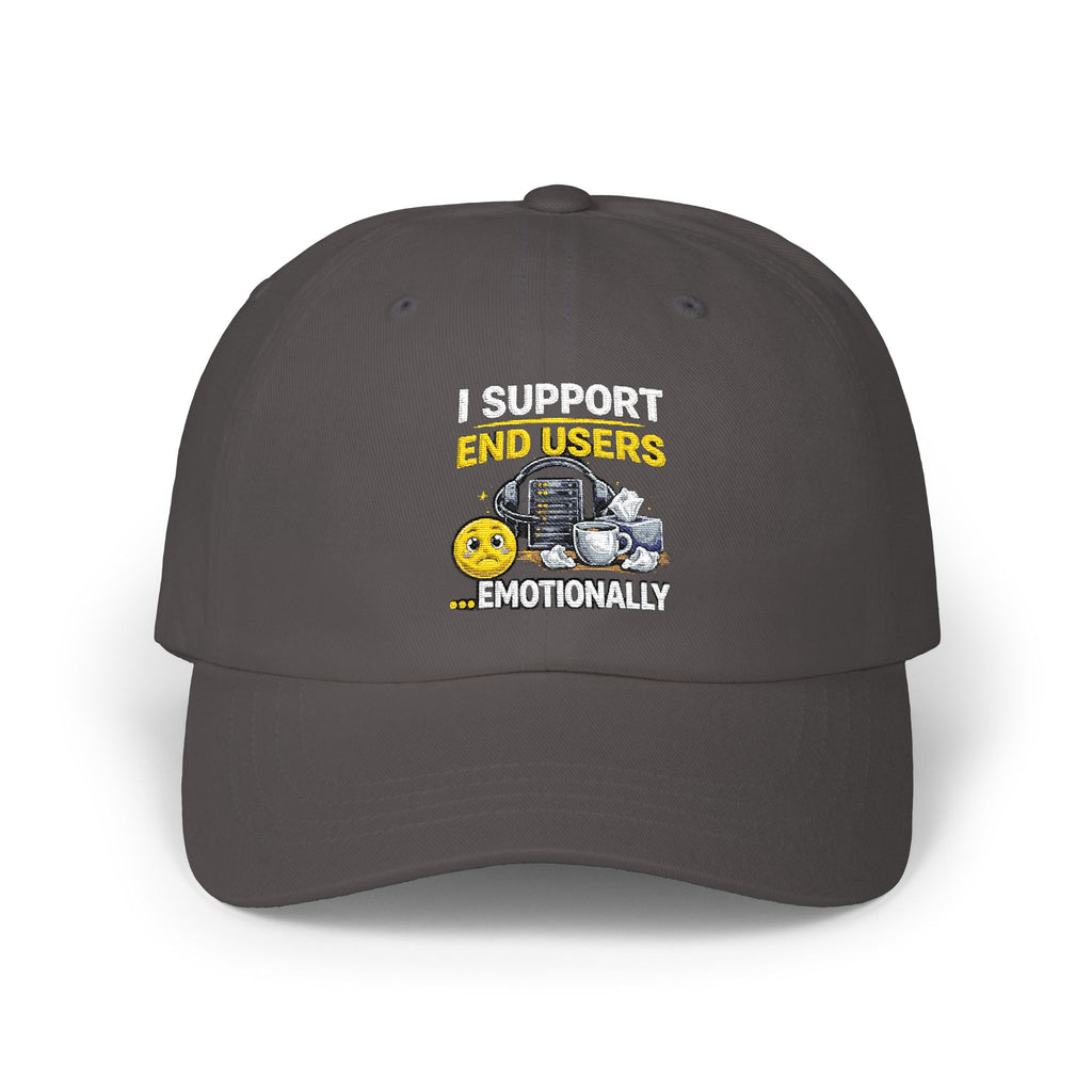 "I Support End Users...Emotionally" Tech Humor Funny IT Baseball Hat/Cap