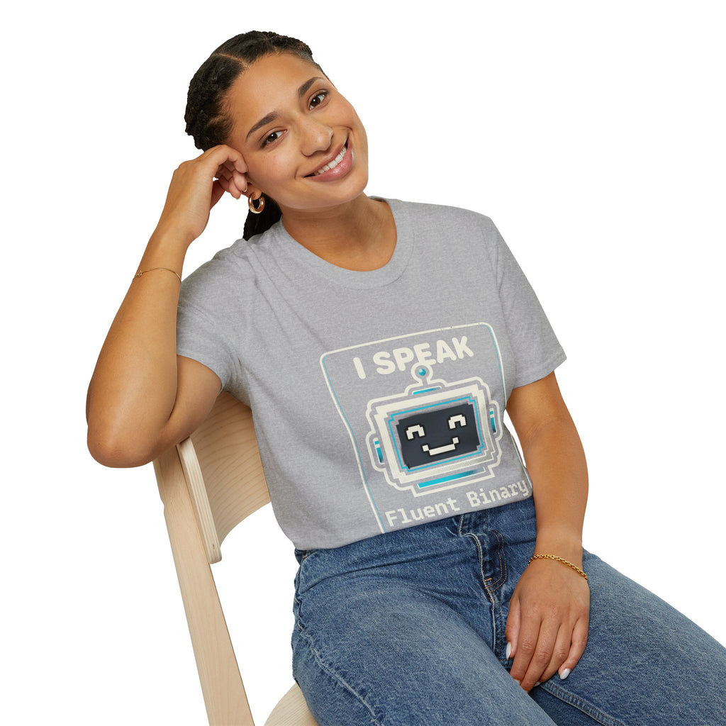"I Speak Fluent Binary" Funny IT Programmer Tech Humor Graphic Tee