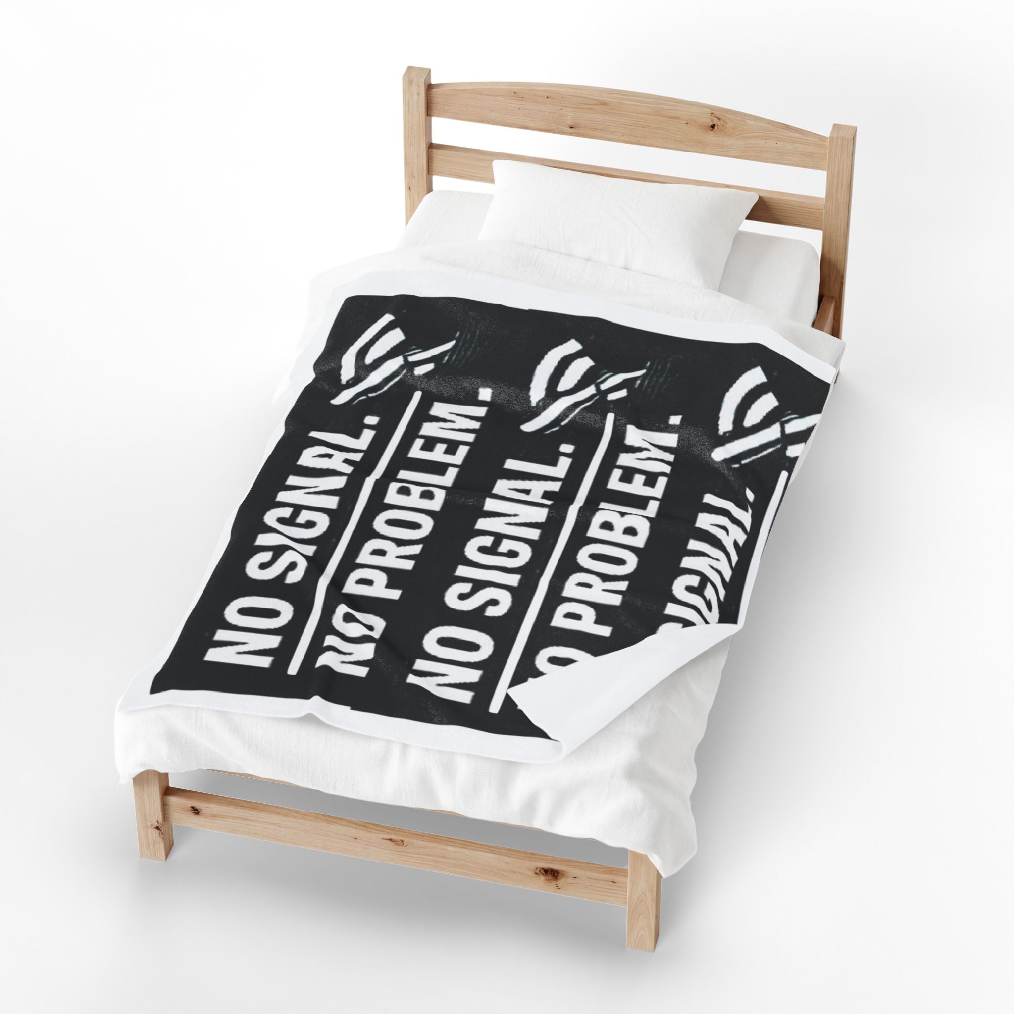 "No Signal No Problem" IT Humor Funny IT Velveteen Plush Blanket