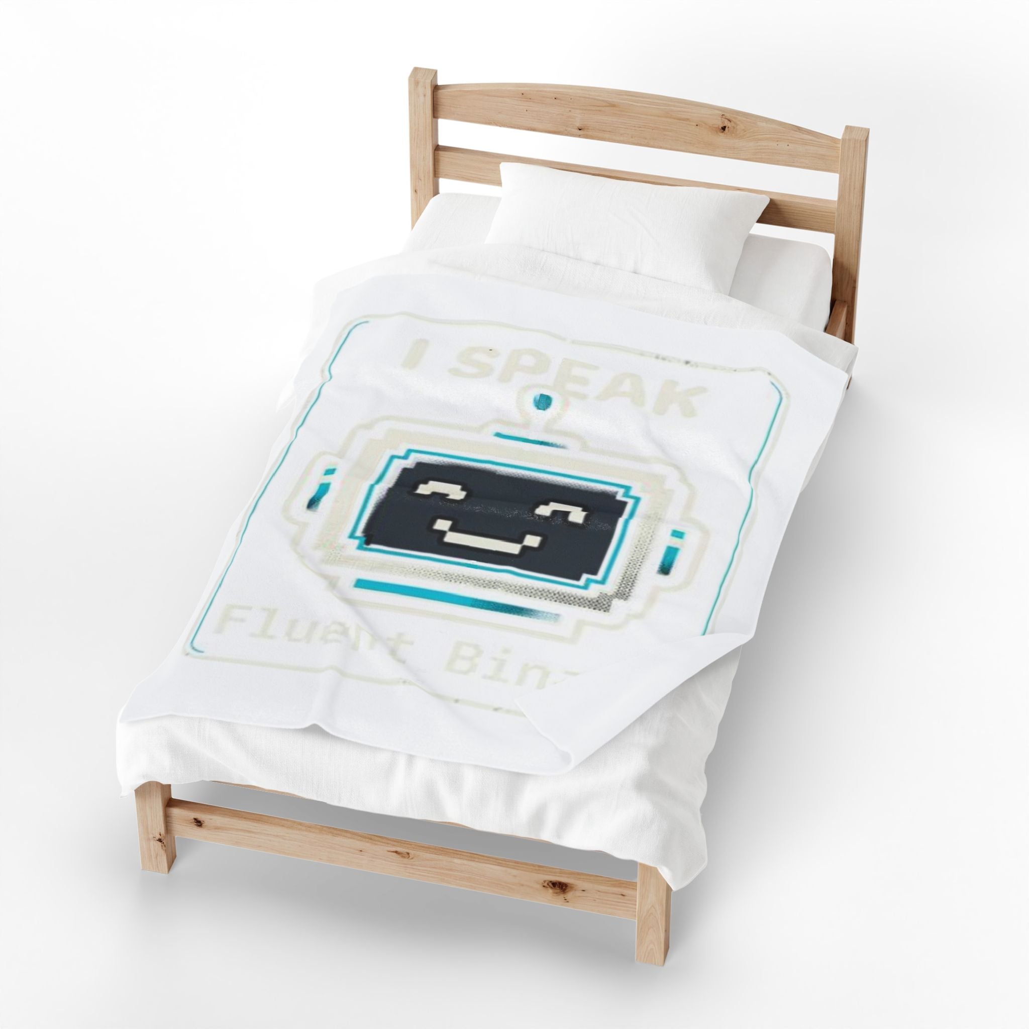 "I Speak Fluent Binary" IT Humor Funny IT Velveteen Plush Blanket