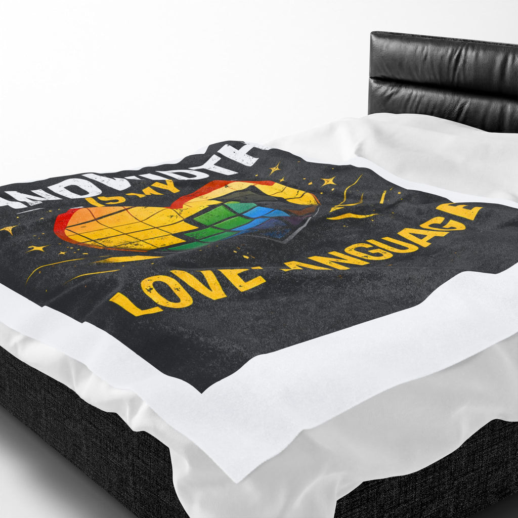"Bandwidth is my Love Language" IT Humor Funny IT Velveteen Plush Blanket