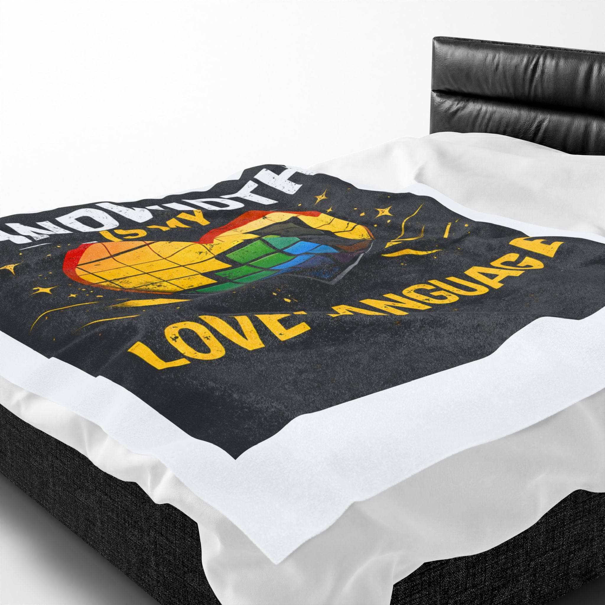 "Bandwidth is my Love Language" IT Humor Funny IT Velveteen Plush Blanket