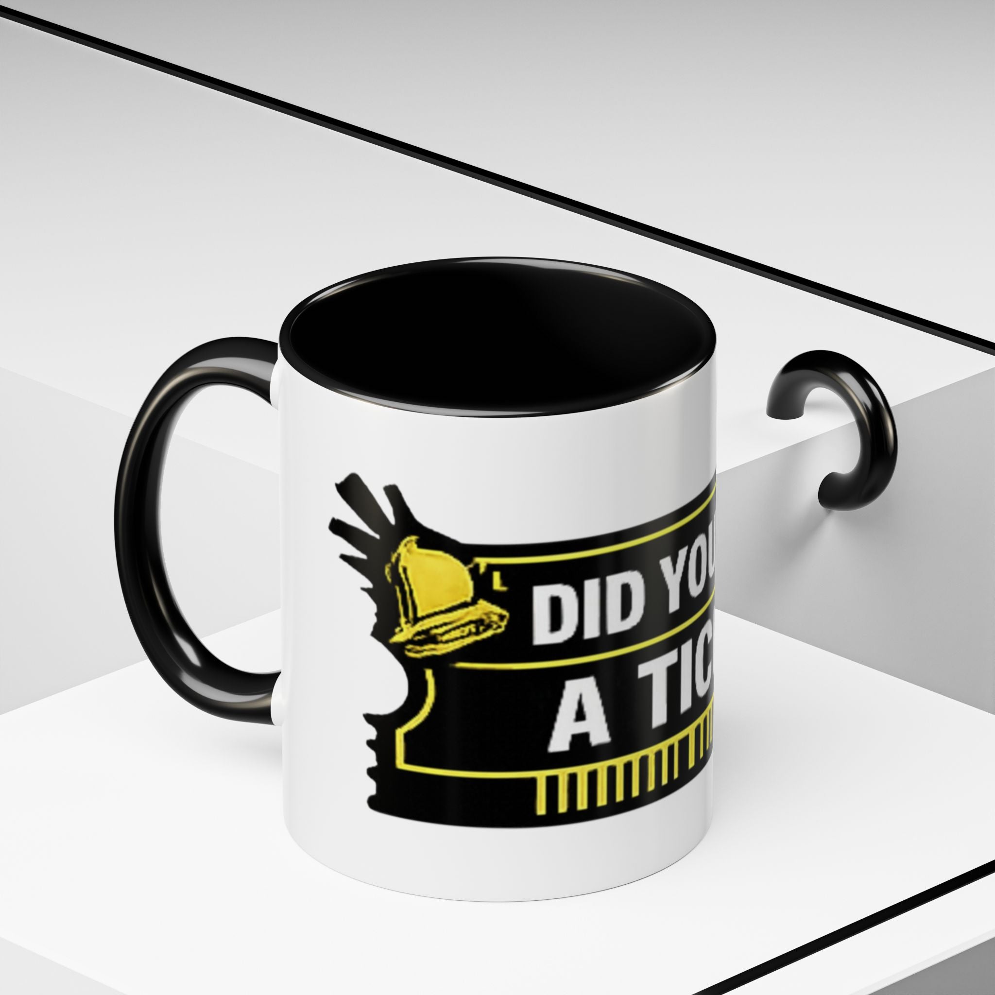 "Did You Submit a Ticket?" Accent Coffee Mug — Support Desk Humor, IT Helpdesk Gift (11/15oz)