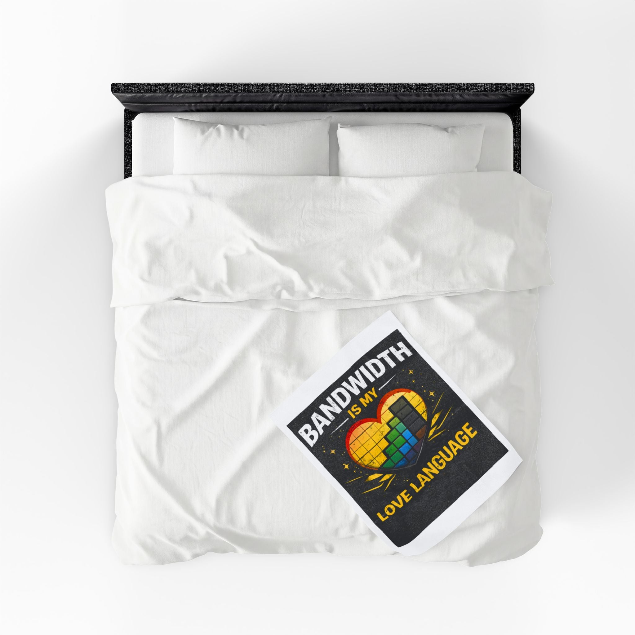 "Bandwidth is my Love Language" IT Humor Funny IT Velveteen Plush Blanket
