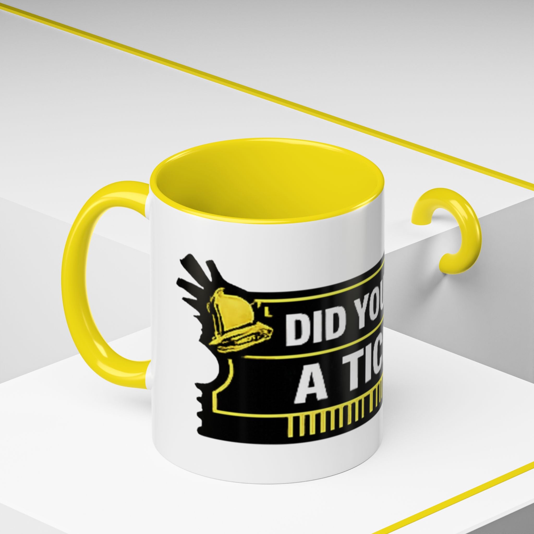 "Did You Submit a Ticket?" Accent Coffee Mug — Support Desk Humor, IT Helpdesk Gift (11/15oz)