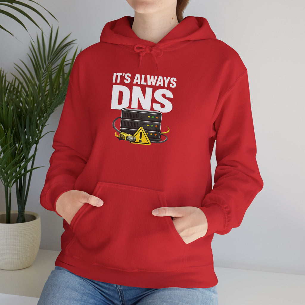 "It's Always DNS" Tech Humor Unisex Heavy Blend™ Hoodie