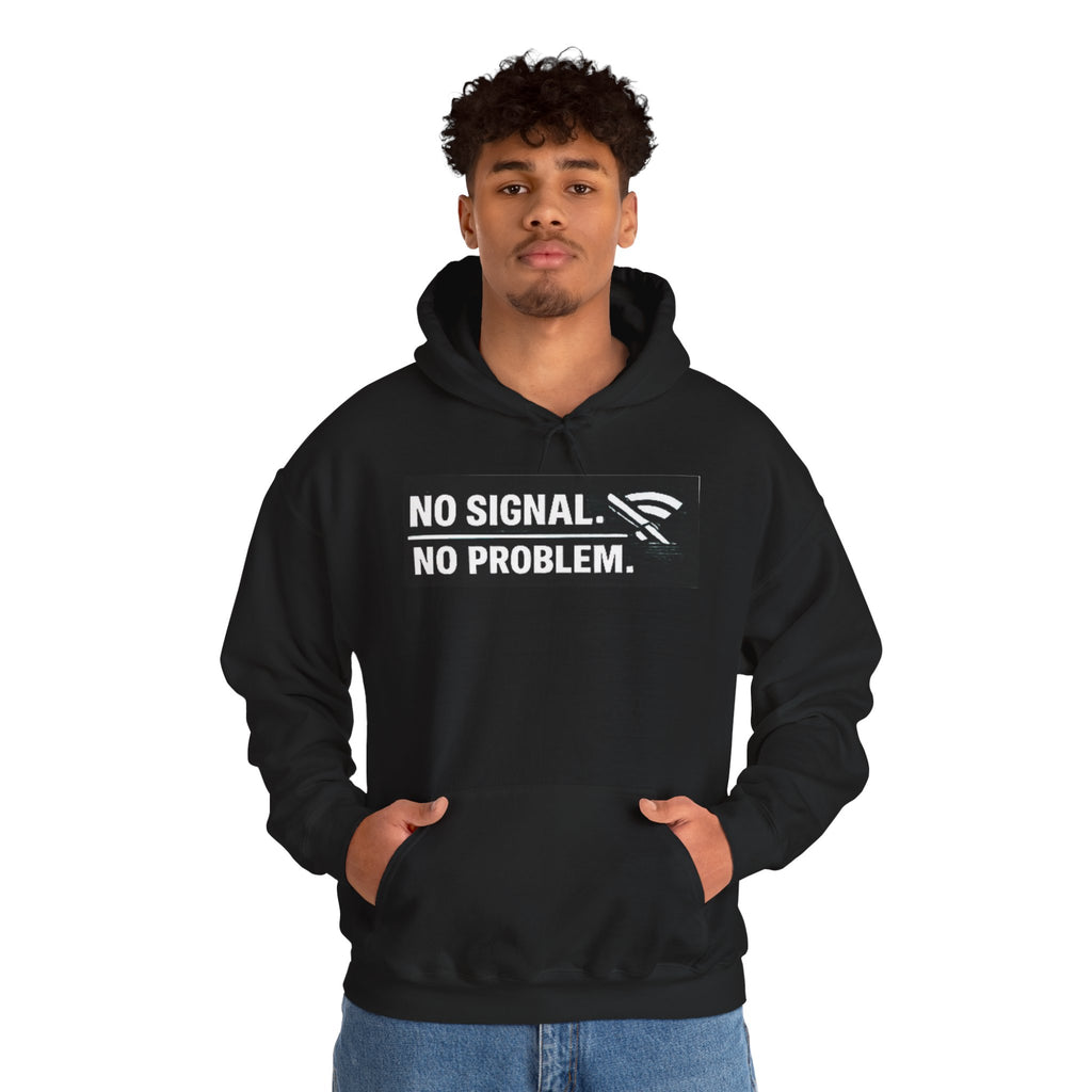 "No Signal, No Problem" IT Humor Unisex Heavy Blend™ Hoodie