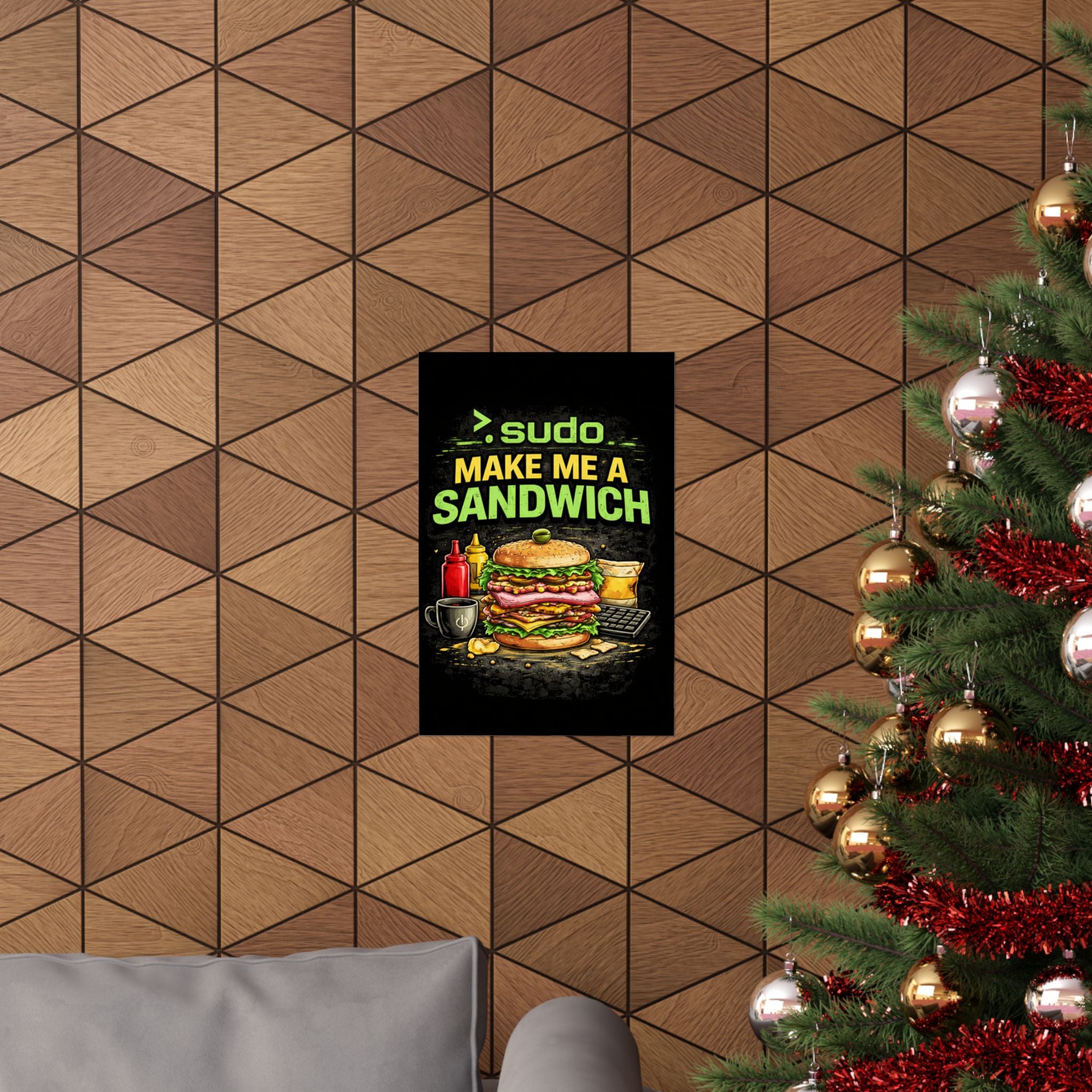 ">.Sudo Make Me A Sandwich" Geek Tech Humor Funny IT Matte Vertical Posters