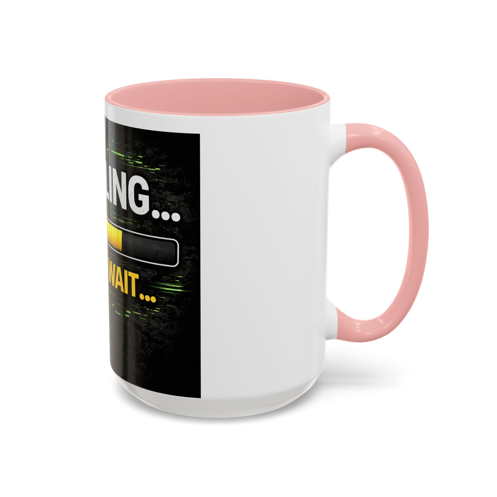 "Compiling, Please Wait" IT Humor Accent Coffee Mug (11, 15oz)