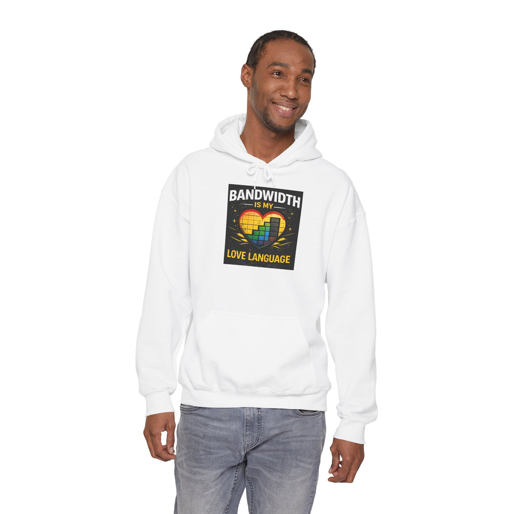 "Bandwidth is my Love Language" IT Humor Unisex Heavy Blend™ Hoodie