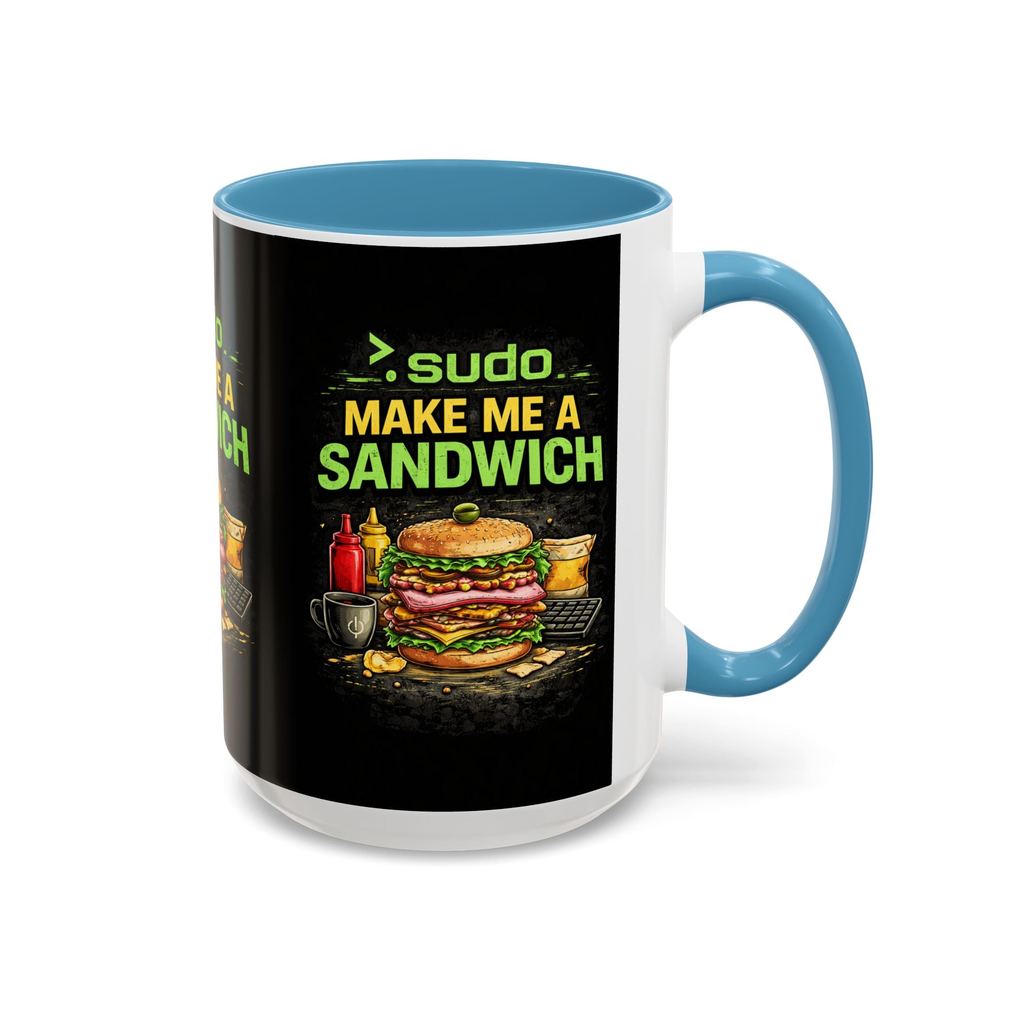 ">. Sudo Make Me a Sandwich" IT Humor Accent Coffee Mug (11, 15oz)