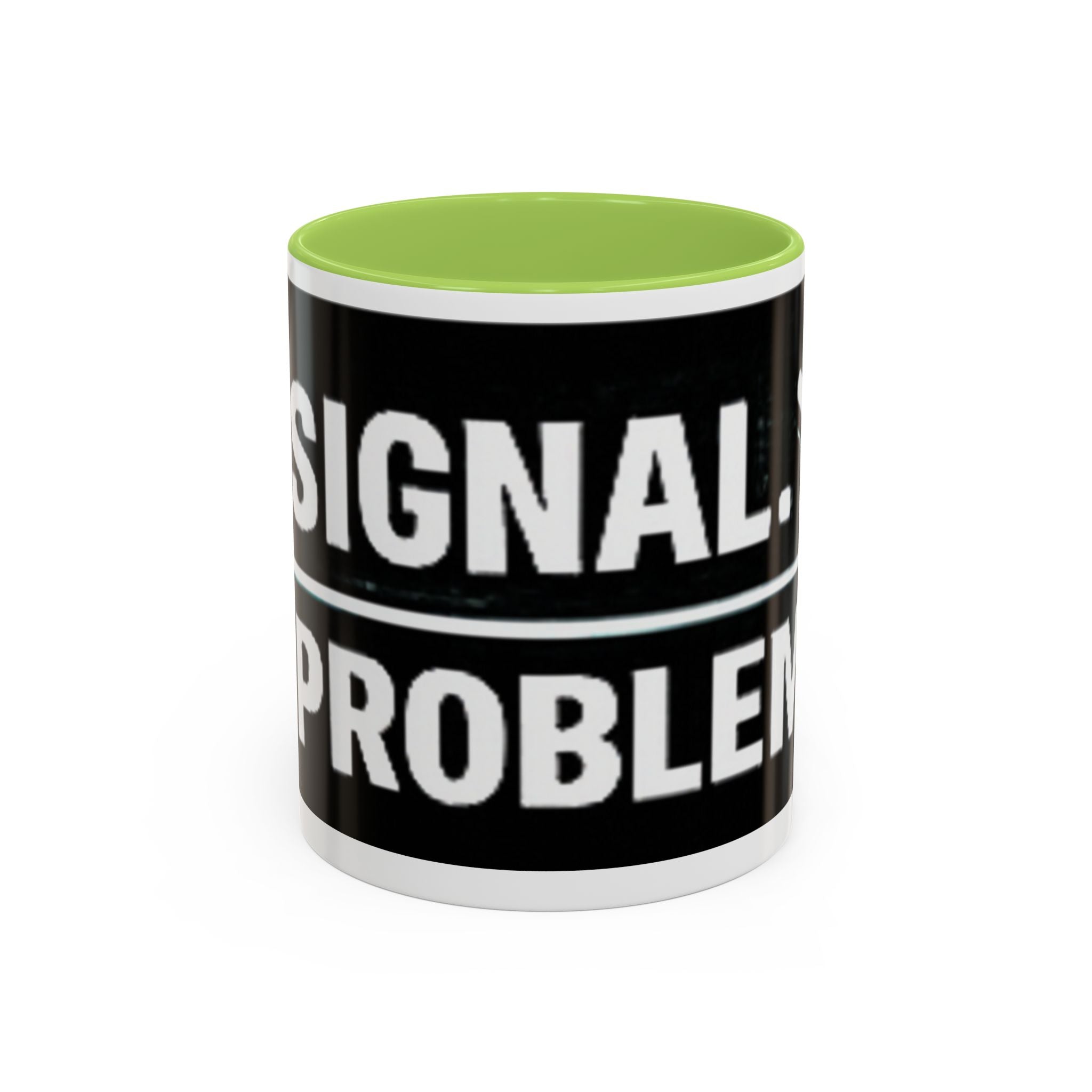 "No Signal No Problem" IT Humor Accent Coffee Mug (11, 15oz)