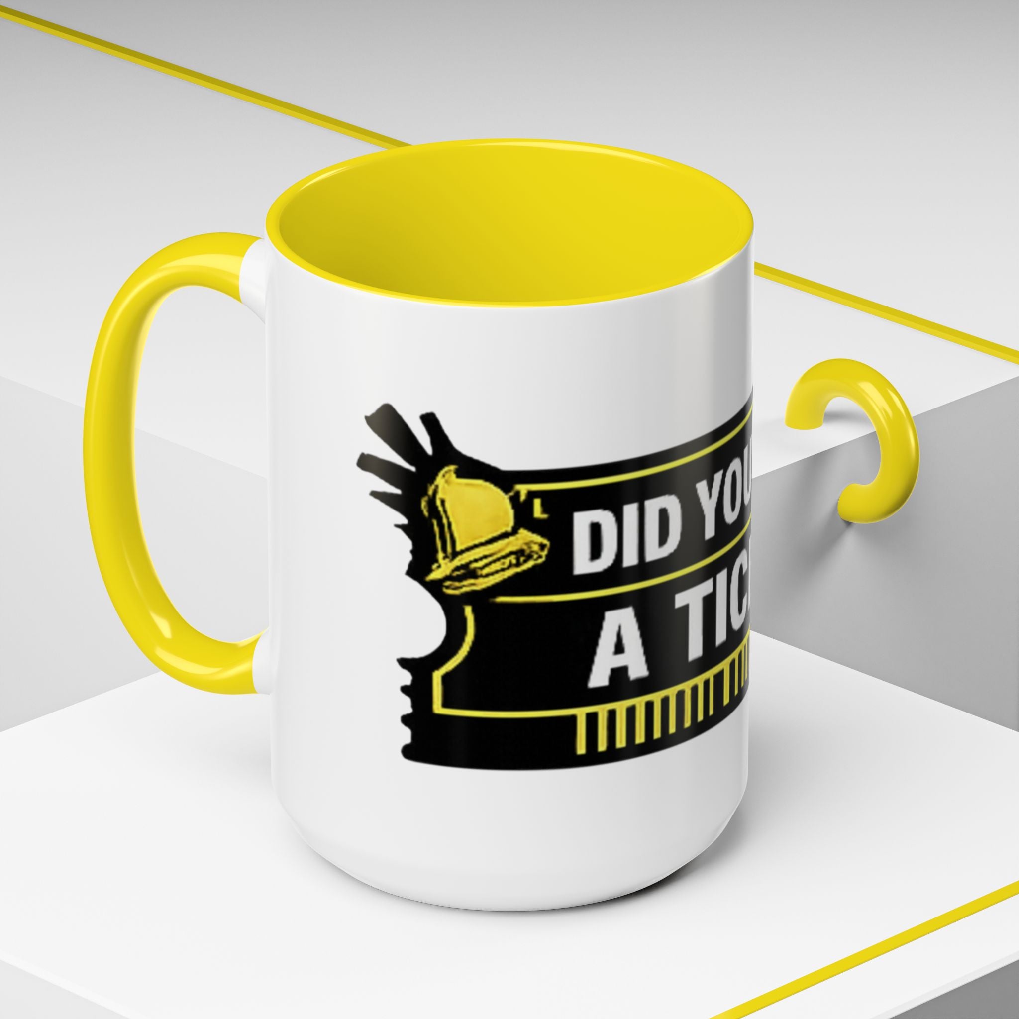 "Did You Submit a Ticket?" Accent Coffee Mug — Support Desk Humor, IT Helpdesk Gift (11/15oz)