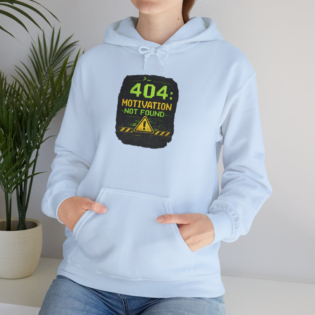 "Error 404 Motivation Not Found" IT Humor Unisex Heavy Blend™ Hoodie