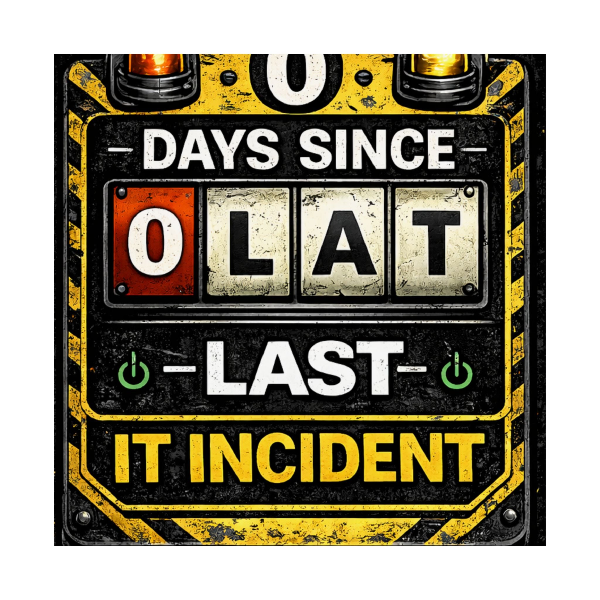 "0 Days Since Last IT Incident" Funny IT Tech Humor Matte Vertical Posters