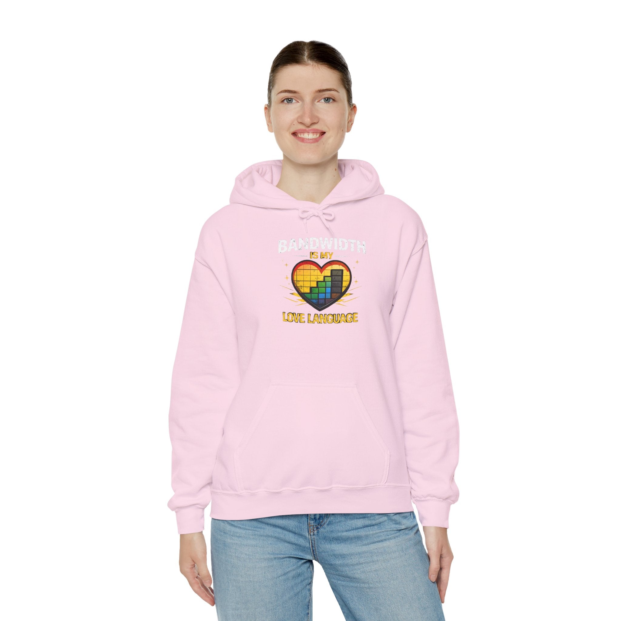 "Bandwidth is my Love Language" Tech Humor Unisex Heavy Blend™ Hoodie