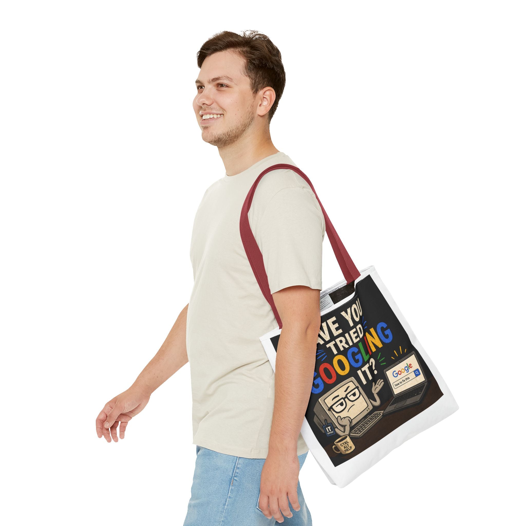 "Have You Tried Googling It?" Tote Bag – Funny Geek IT Humor Laptop Shopper