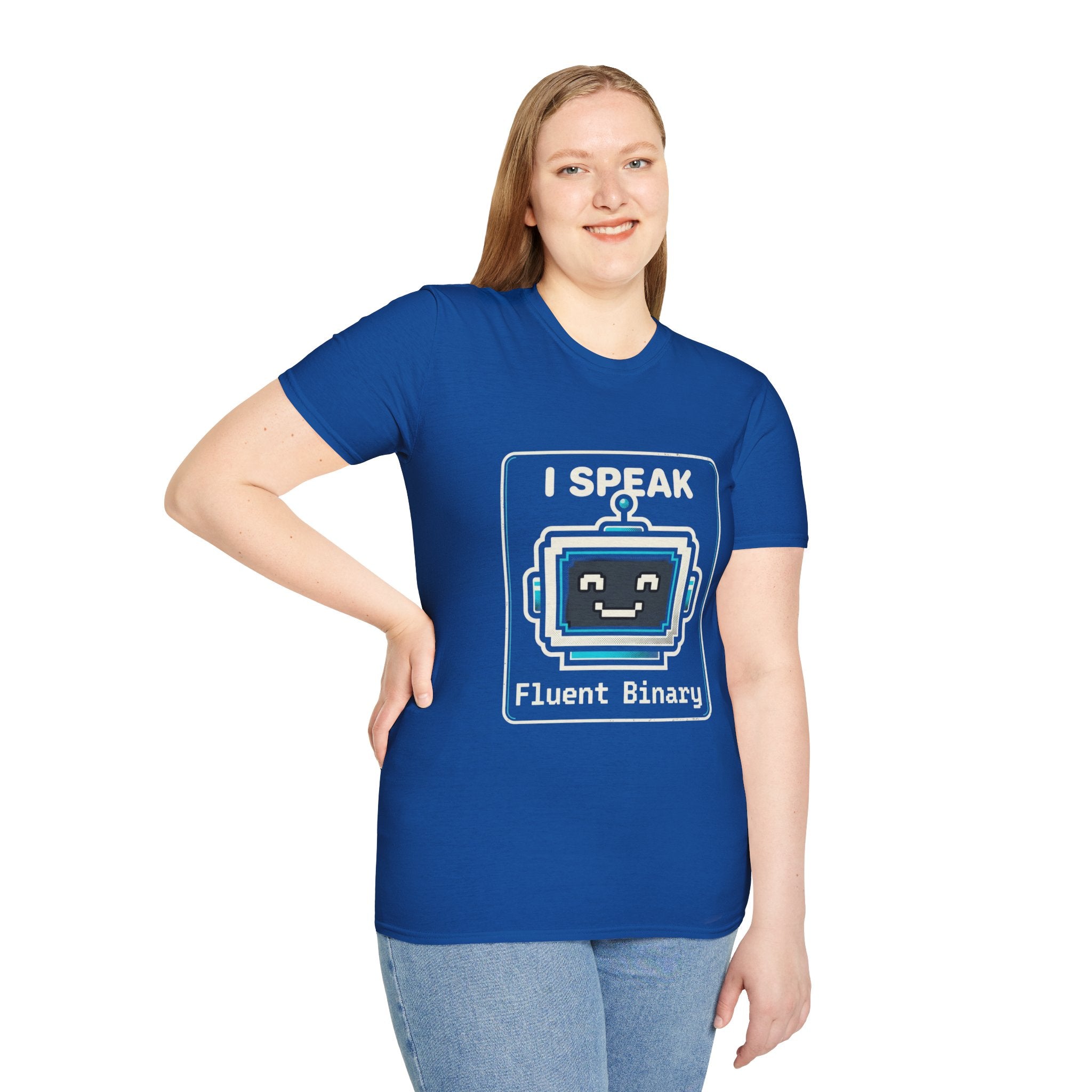 "I Speak Fluent Binary" Funny IT Programmer Tech Humor Graphic Tee