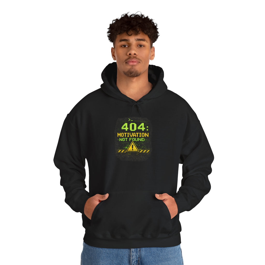 "Error 404 Motivation Not Found" IT Humor Unisex Heavy Blend™ Hoodie