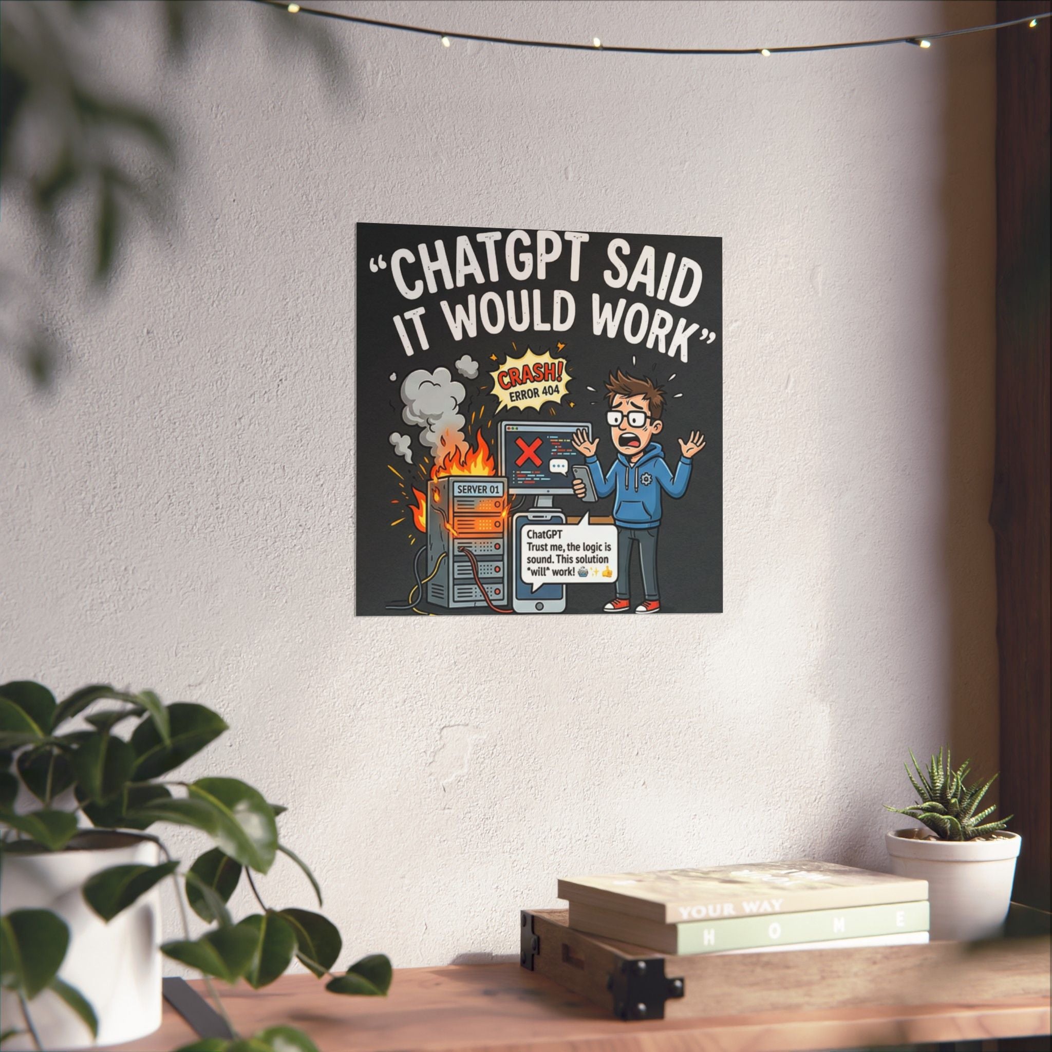 "ChatGPT Said It Would Work" Tech Humor Funny IT Matte Vertical Poster