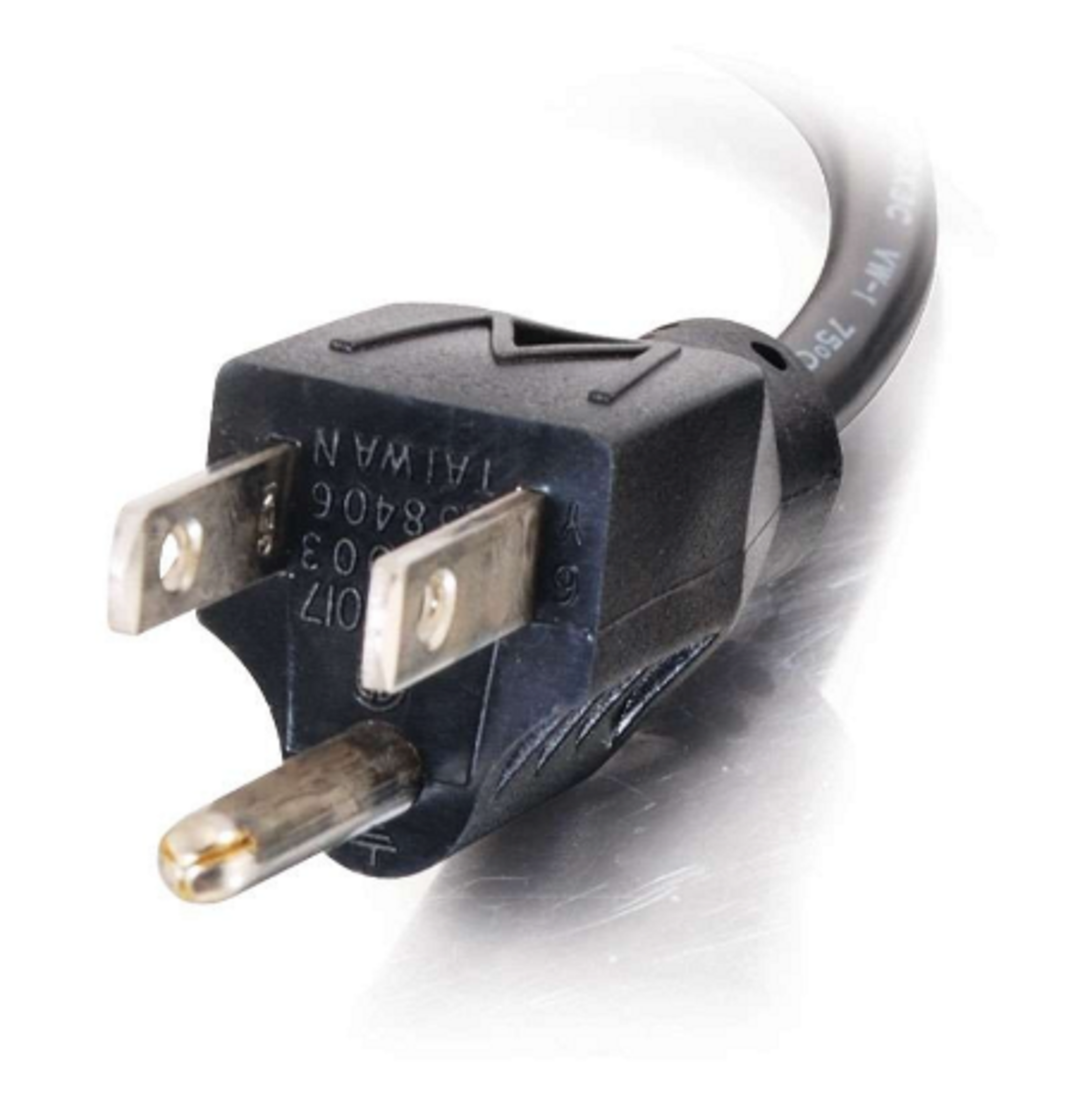 C2G CG03152 6ft Right Angle Power Cord 18 AWG Universal AC Cable Open Box
