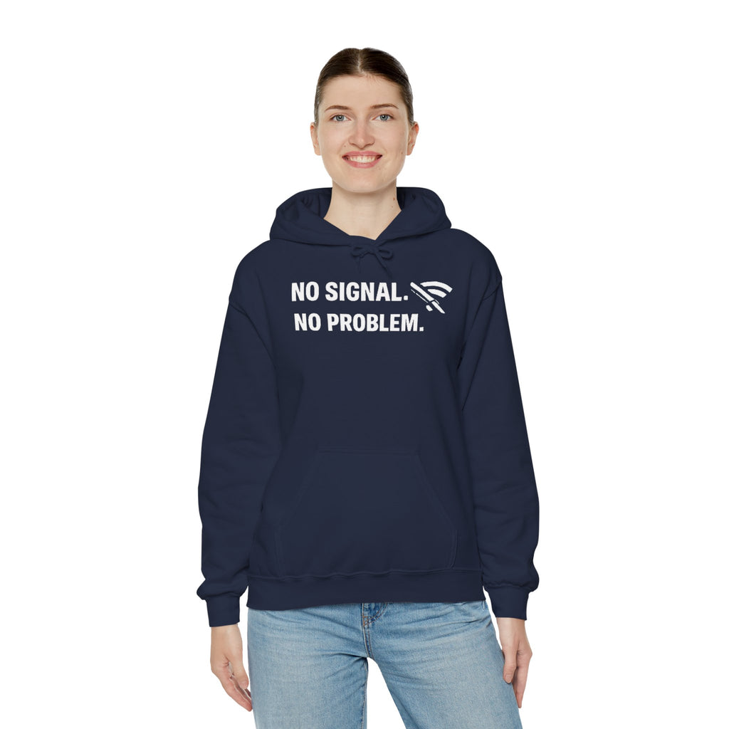 "No Signal, No Problem" IT Humor Unisex Heavy Blend™ Hoodie
