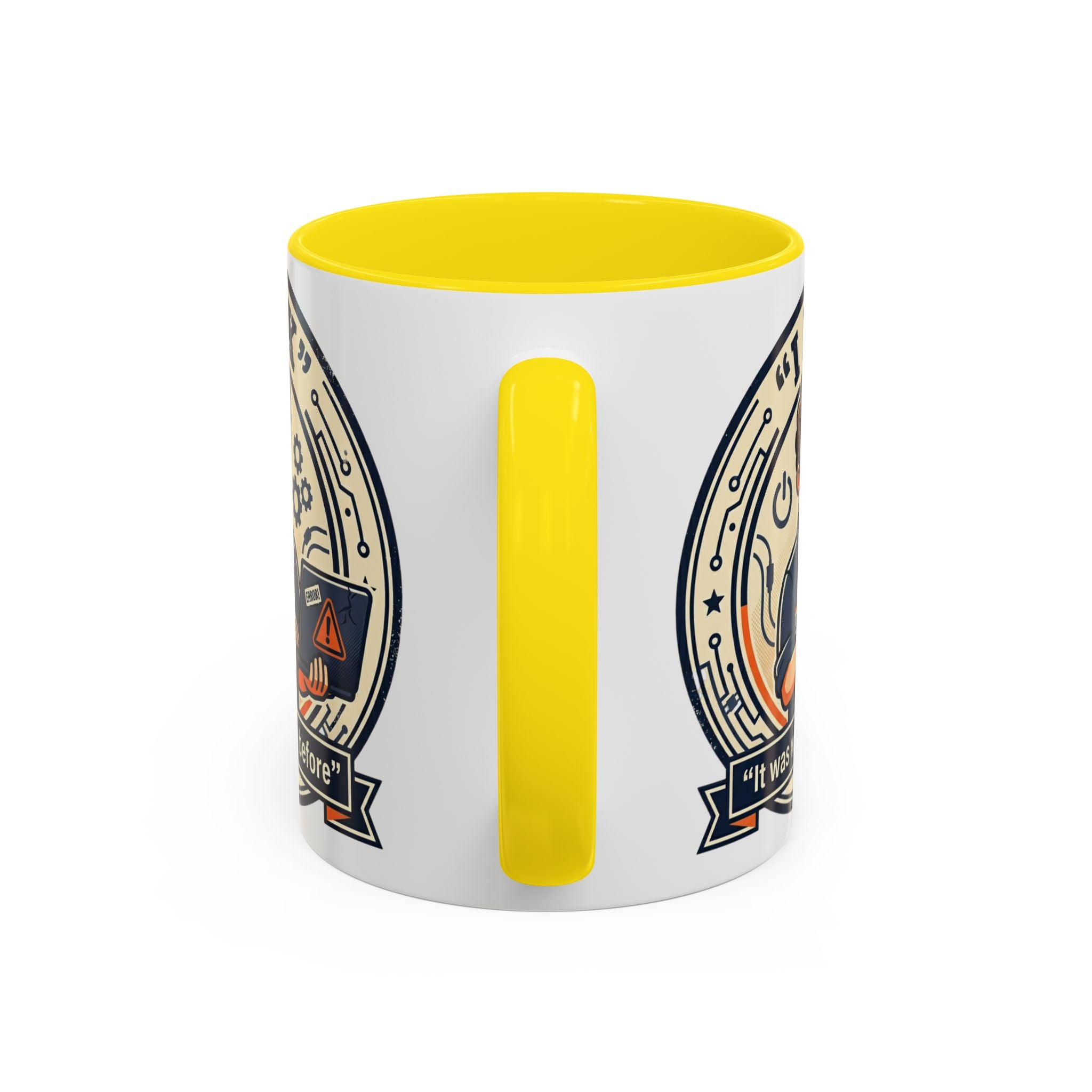 "I Fix: It Was Working Before" IT Humor Accent Coffee Mug (11, 15oz)