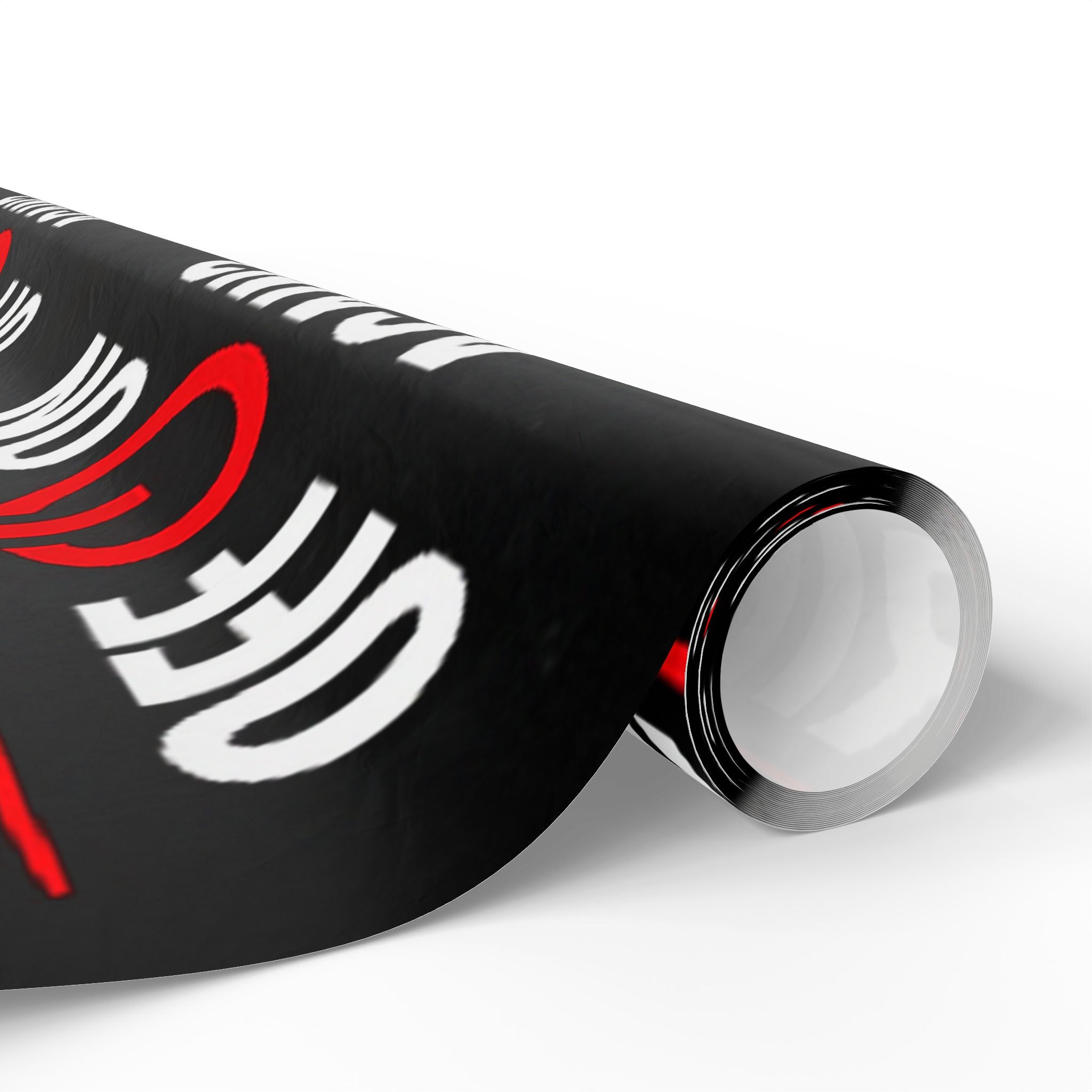 "Have You Tried Turning It Off & On Again?" Funny IT Graphic Holiday Gift Wrap (Bold Red & White Text) Tech Humor Wrapping Paper