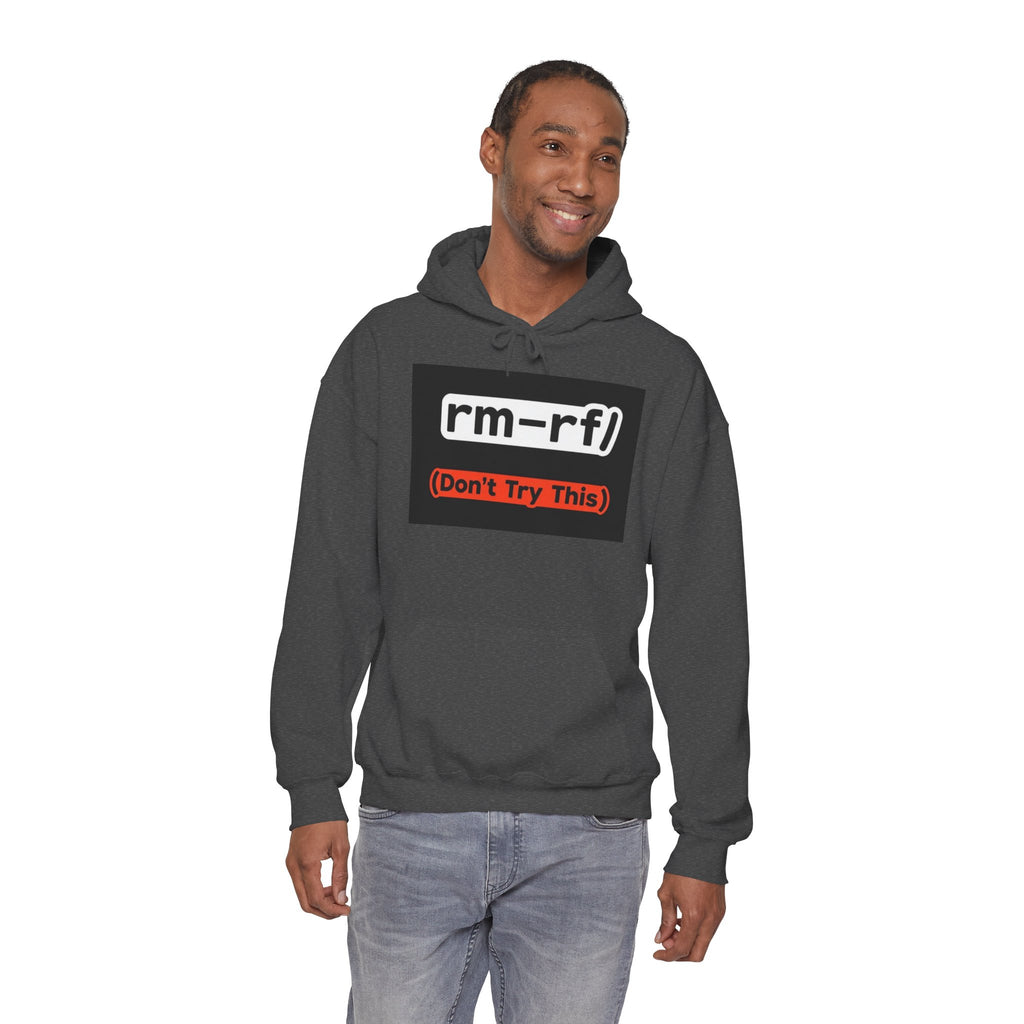 "rm–rf/ (Don't Try This)" — Funny Linux/Devops Command Hoodie