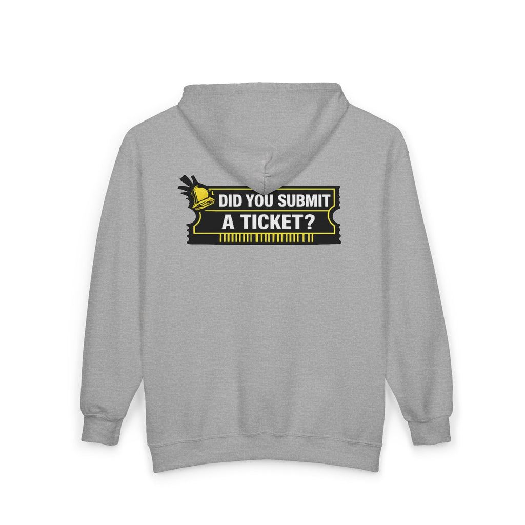 "Did You Submit a Ticket?" Tech Humor Full‑Zip Hoodie — Funny IT Support Helpdesk Zip-Up