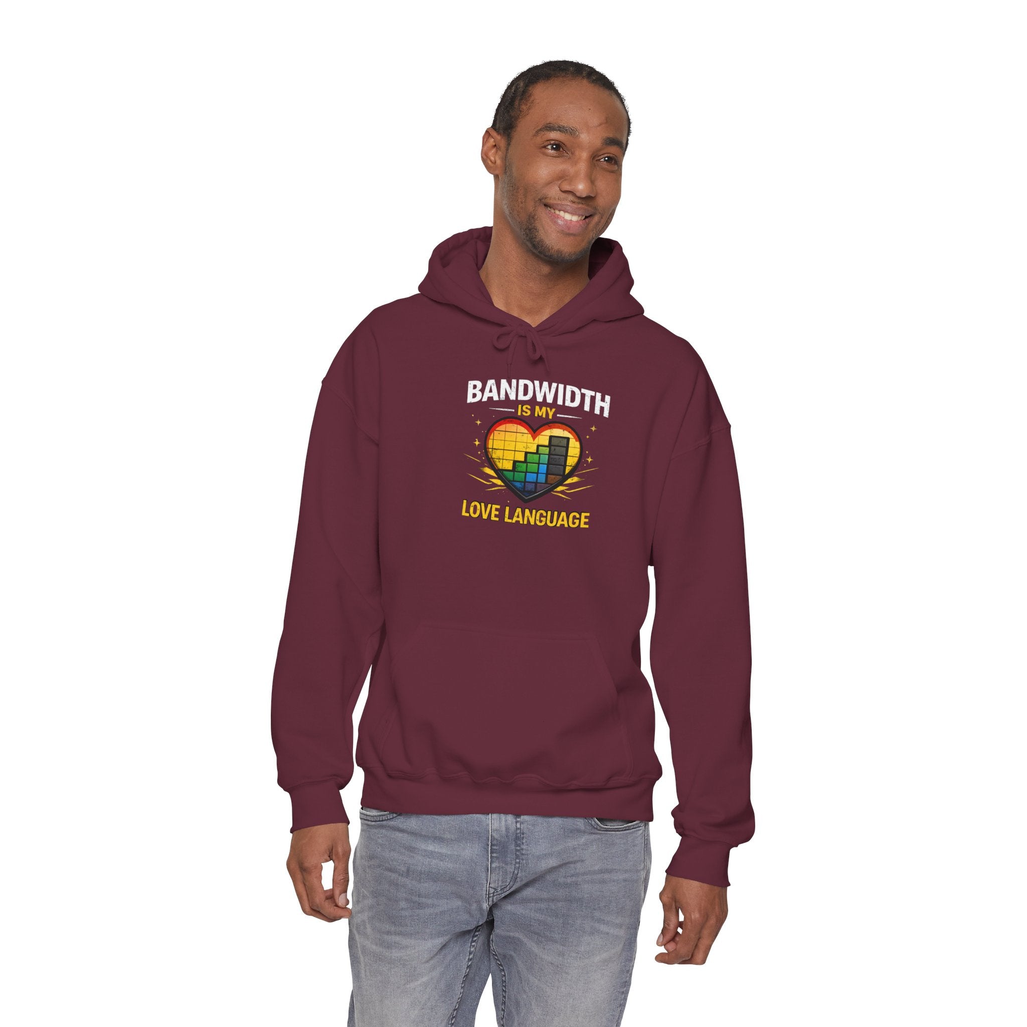 "Bandwidth is my Love Language" Tech Humor Unisex Heavy Blend™ Hoodie