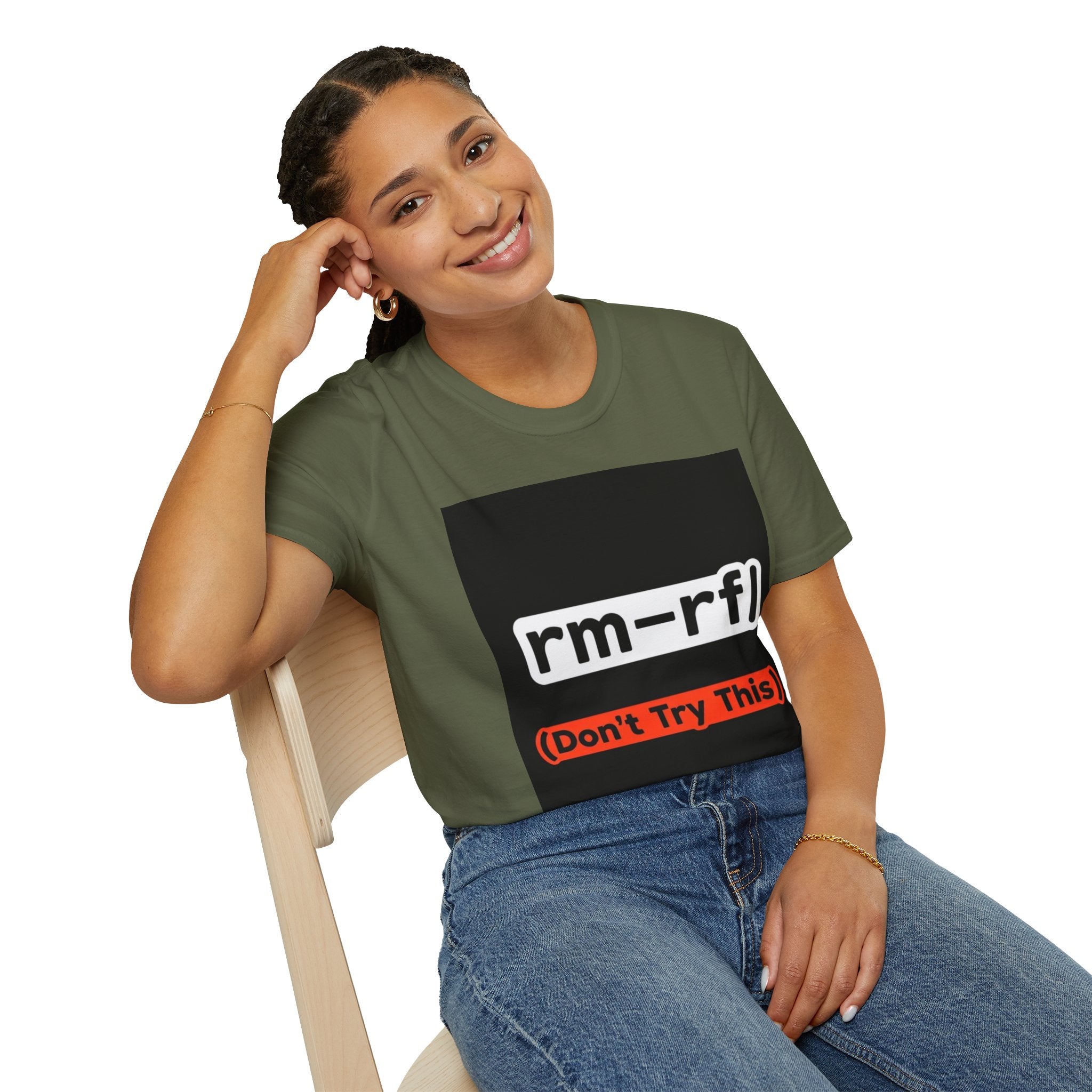 "rm -rf/ (Don't Try This)" Funny IT T-Shirt Hacker Tech Humor Command Tee