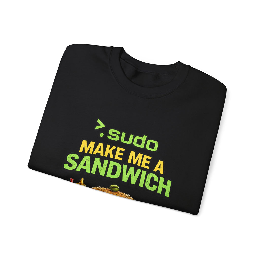 Sweatshirt — ">sudo Make Me a Sandwich" Funny Linux Programmer Crewneck