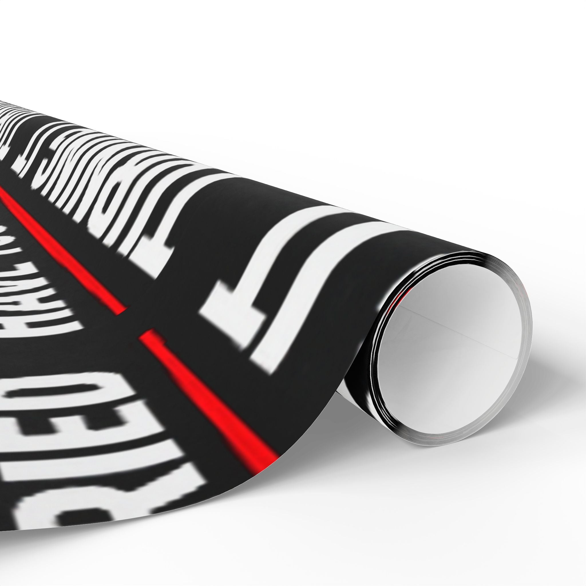 "Have You Tried Turning It Off & On Again?" Funny IT Graphic Holiday Gift Wrap (Bold Red & White Text) Tech Humor Wrapping Paper