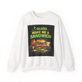 Tech Humor Sweatshirt - ">. sudo make me a sandwich" Graphic Crewneck