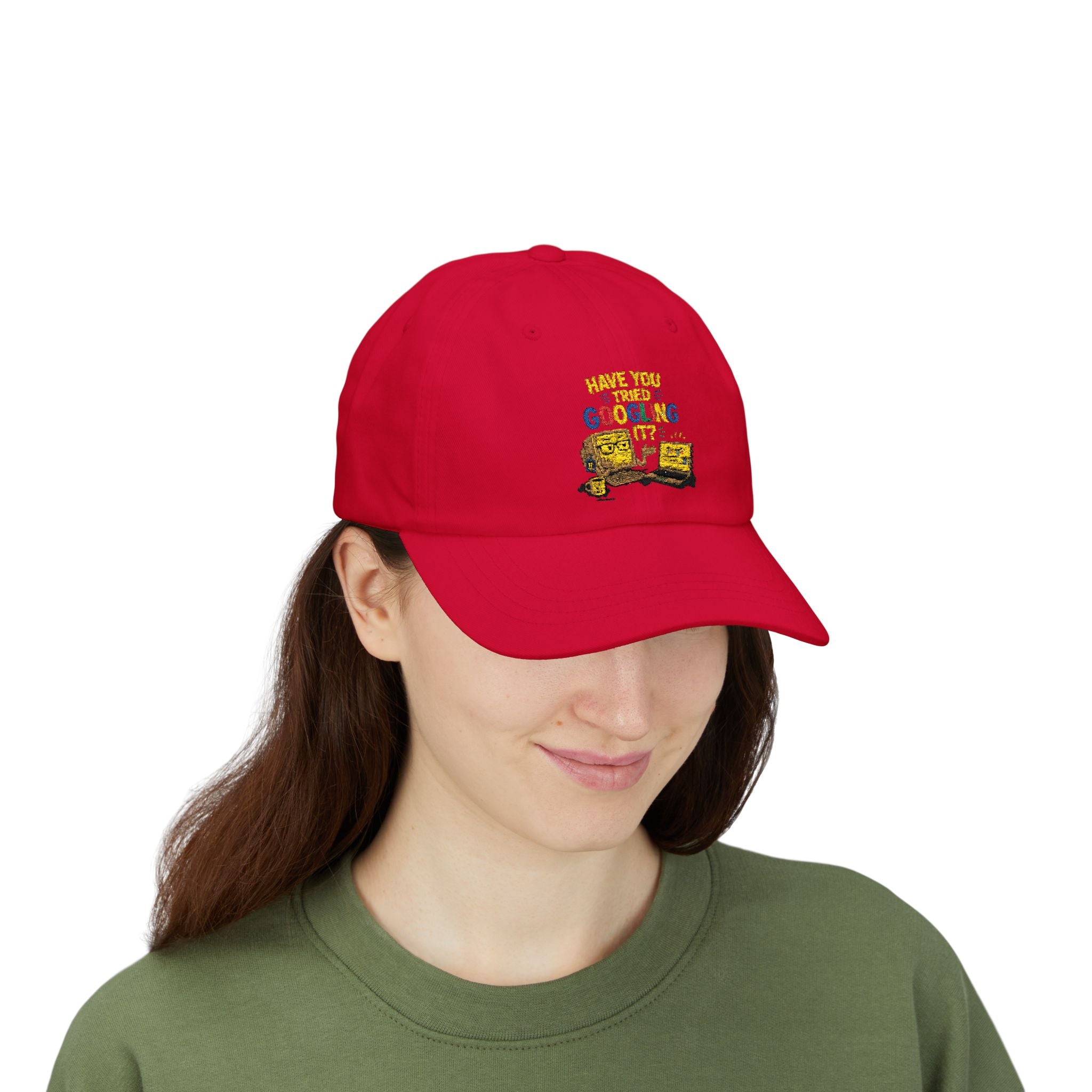 "Have You Tried Googling It?" Embroidered Casual Baseball Hat