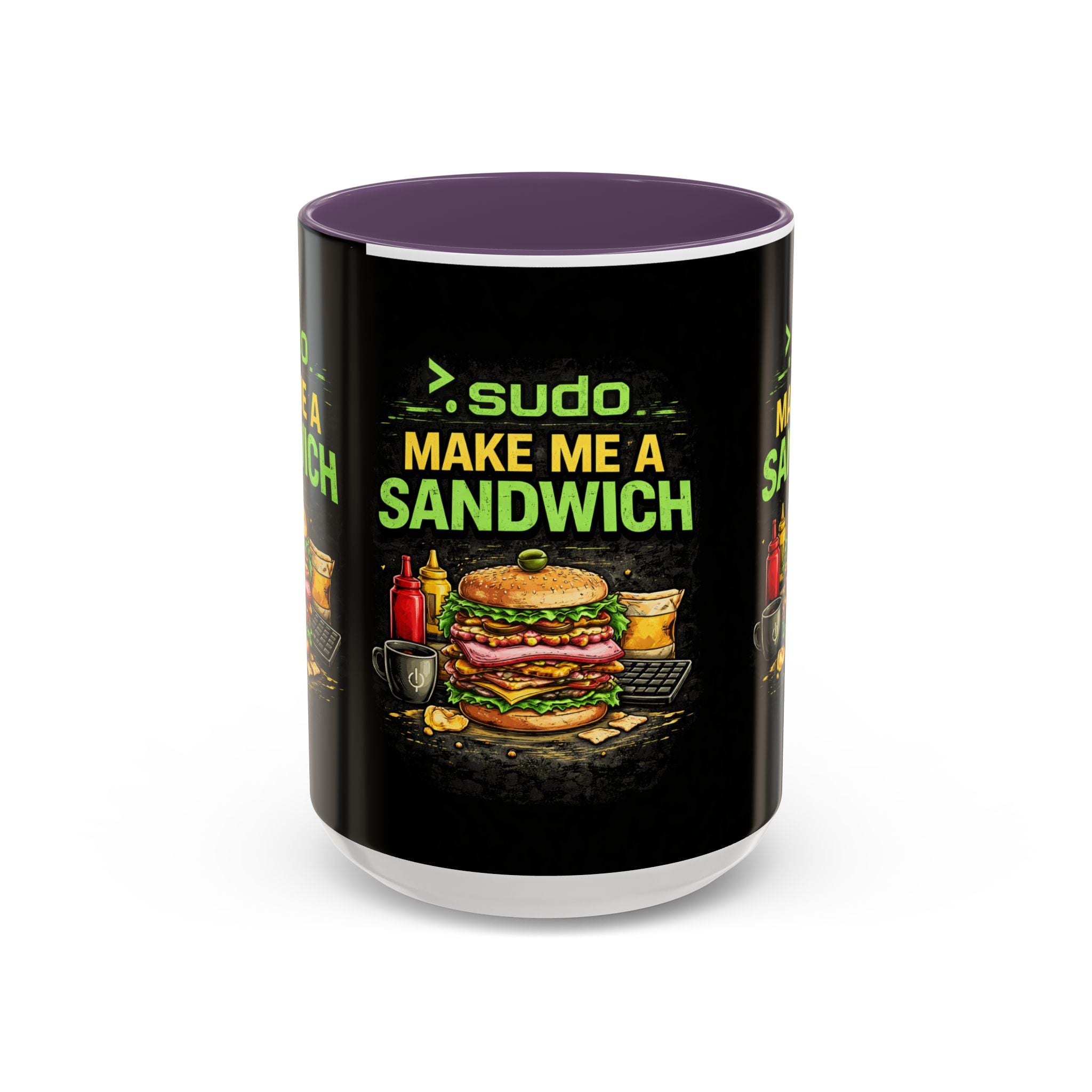 ">. Sudo Make Me a Sandwich" IT Humor Accent Coffee Mug (11, 15oz)