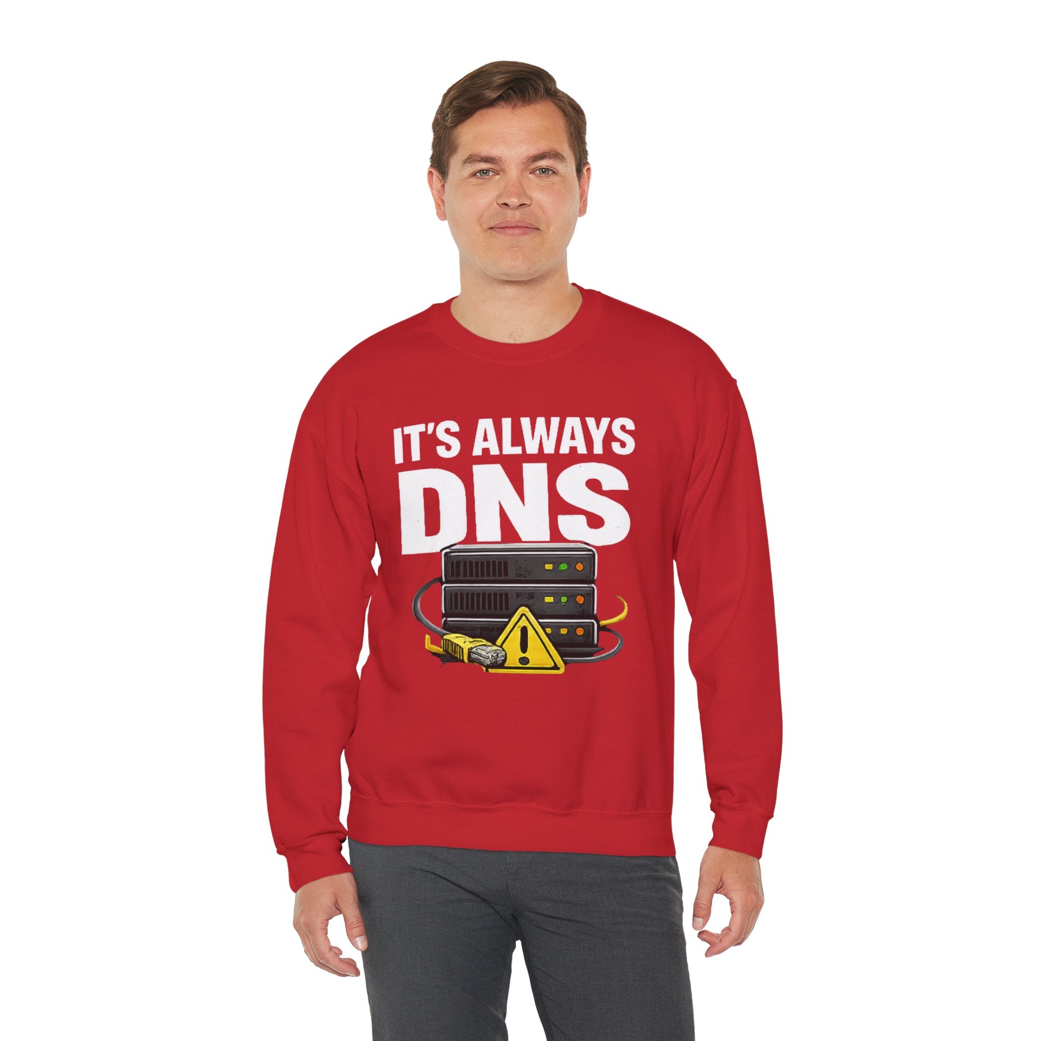 "Its Always DNS" Unisex Heavy Blend™ Crewneck Sweatshirt