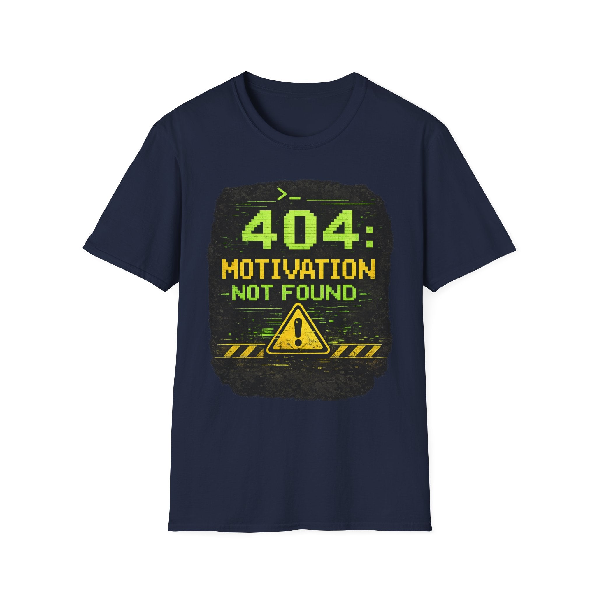 "404: Motivation Not Found" Funny IT Graphic Tee- Tech Humor T-Shirt