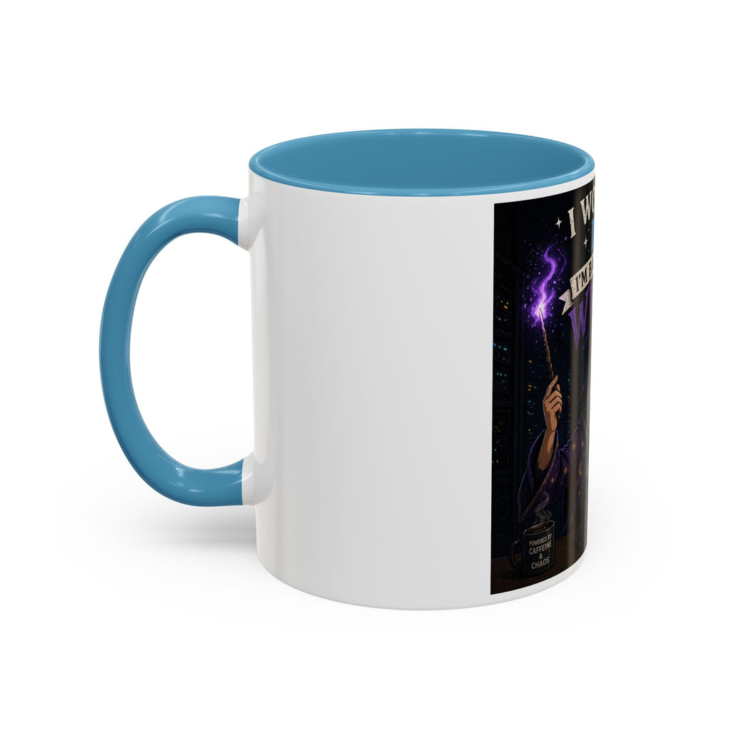 "I Work in IT... I'm Basically a Wizard" Funny IT Tech Support Humor Coffee Mug