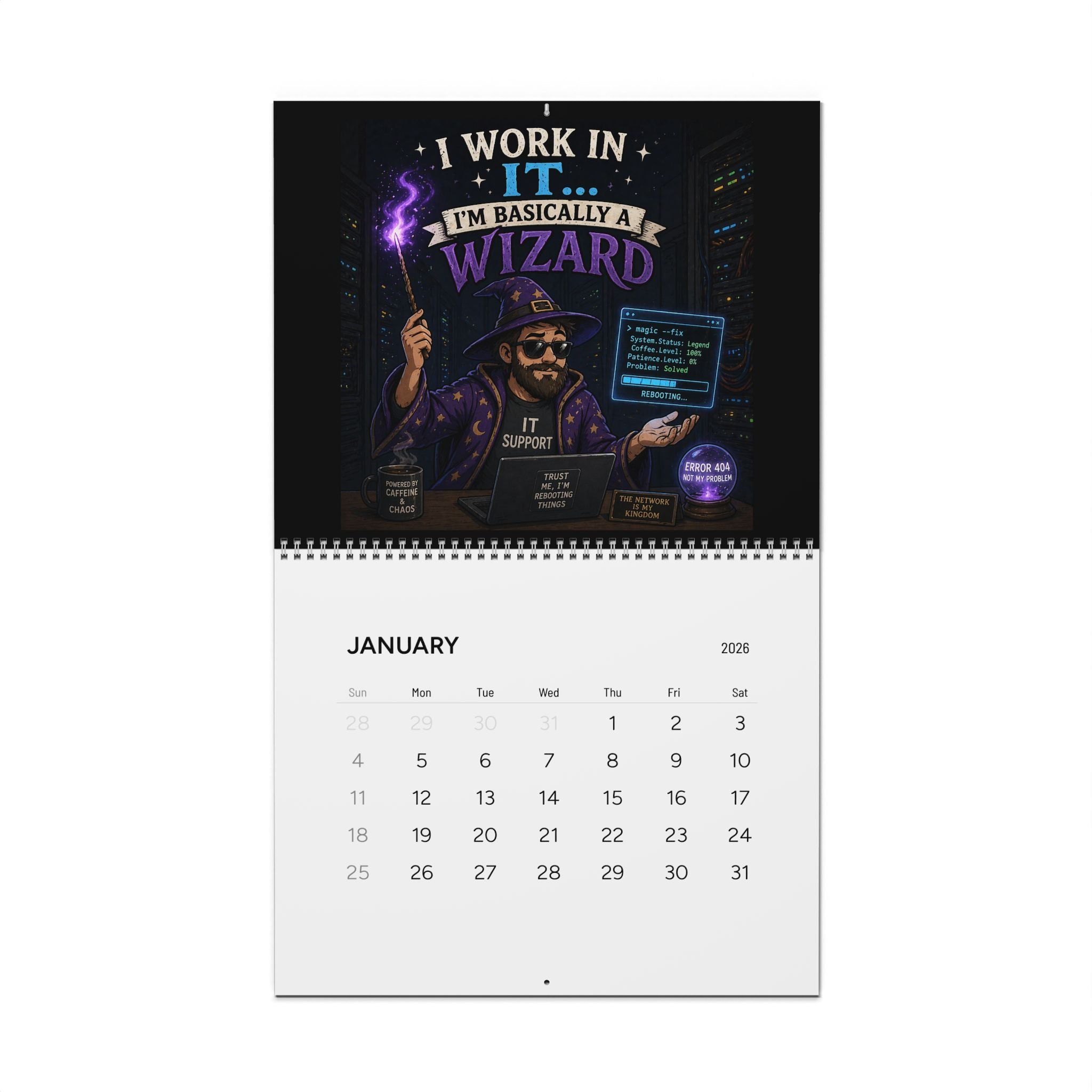 Wall Calendars (2026) Funny Tech IT