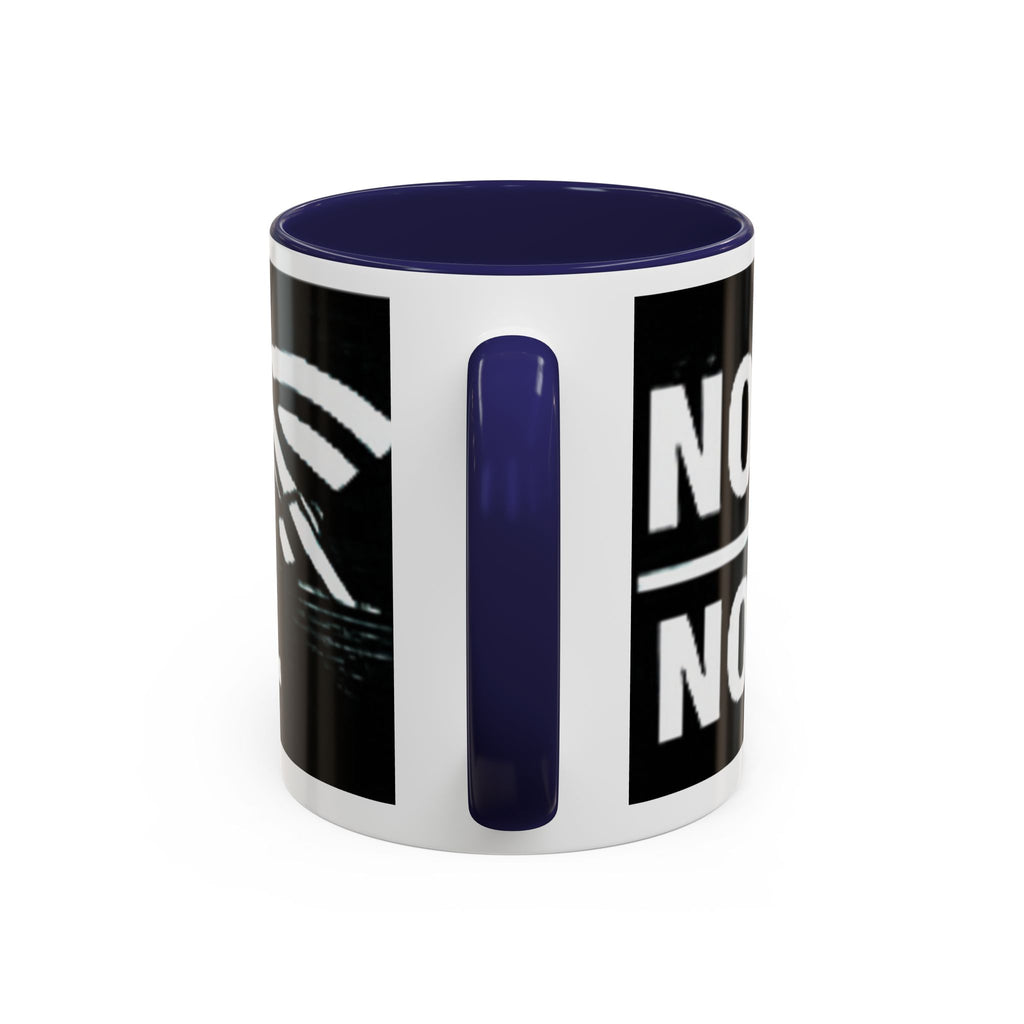 "No Signal No Problem" IT Humor Accent Coffee Mug (11, 15oz)